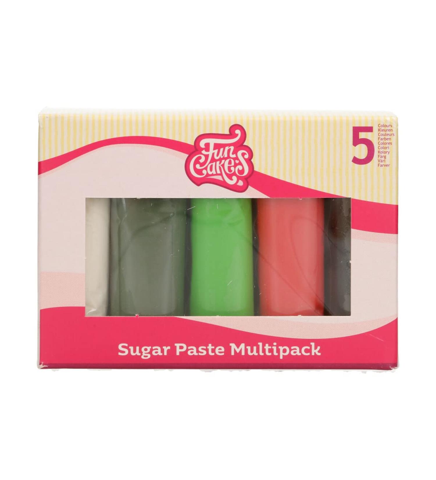Buy Funcakes Fondant Multipack Christmas - 5 Colors Easy to Use Gluten-Free & Halal - Perfect for Cake Decorating - Buy Online on GoSupps.com