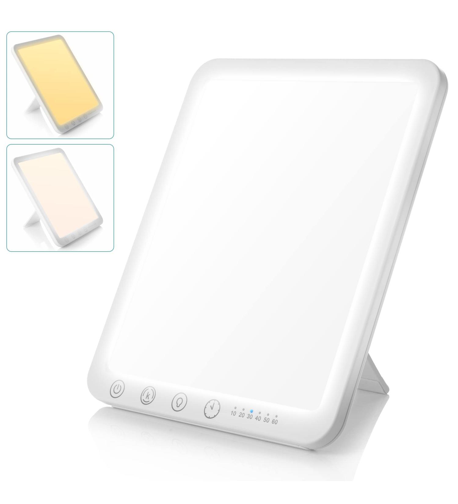 Simulated Sunlight Light Lamp - 15000 Lux, 3 Color Temp, 5 Brightness, Timer, 180 Rotatable Stand - Touch Control LED - Buy Online on GoSupps.com