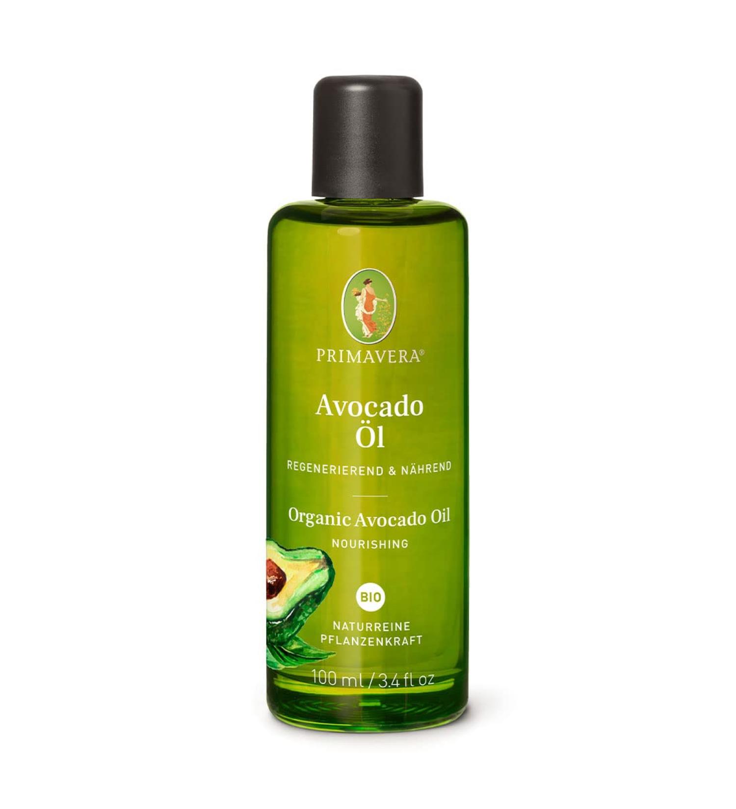 Primavera PRIMAVERA Organic Avocado Body Oil 100ml - Natural Plant Power - Glass Bottle - Aromatic Oil Body Oil Natural Cosmetic - Regenerating Nourishing Smoothing - Vegan - Buy Online on GoSupps.com