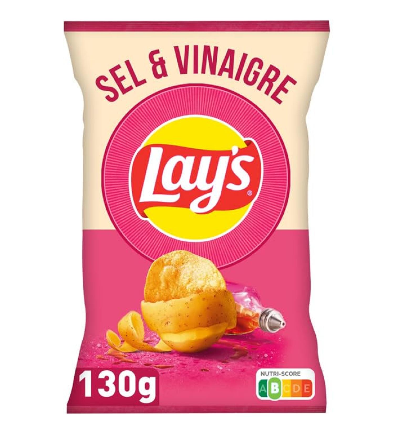 LAY'S Chips saveur sel et vinaigre 130 g
