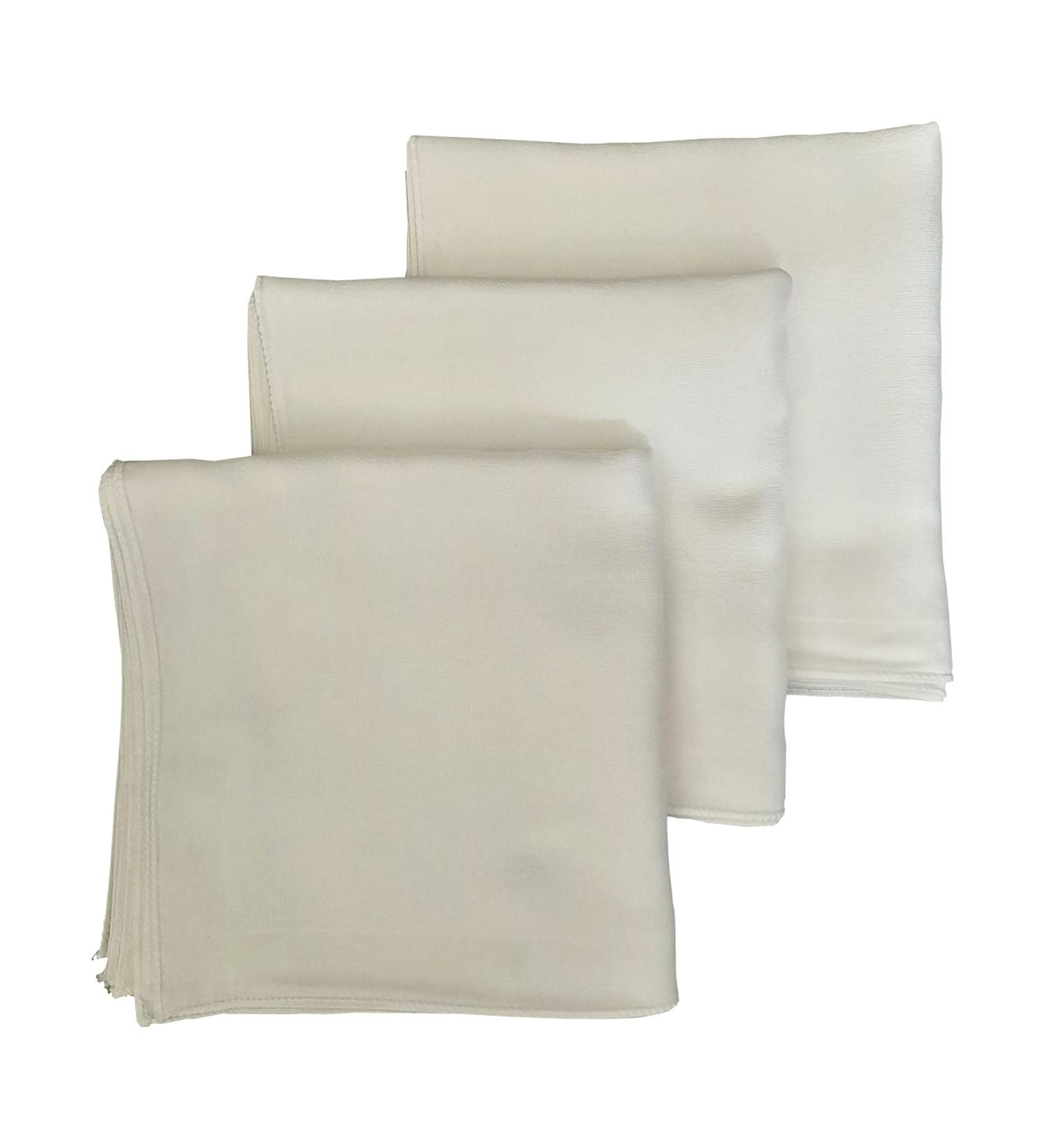 Angel-In-Moms 15 Pack Natural Cotton Soft Muslin Gauze Face Towels 14x14 inch - Reusable Makeup Remover Cloths & Bath Towels (White) - Buy Online on GoSupps.com