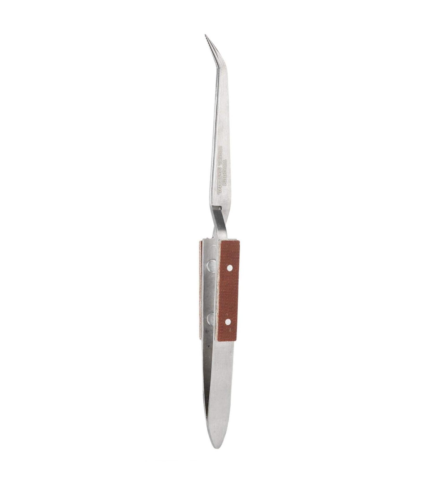 Precision Tweezer Set Stainless Steel with Heat-resistant Grip Soldering Tweezers Cross Tweezer Locking Watchmaker Use for Jewelry Making Craft Tool(Curved mouth) - Buy Online on GoSupps.com