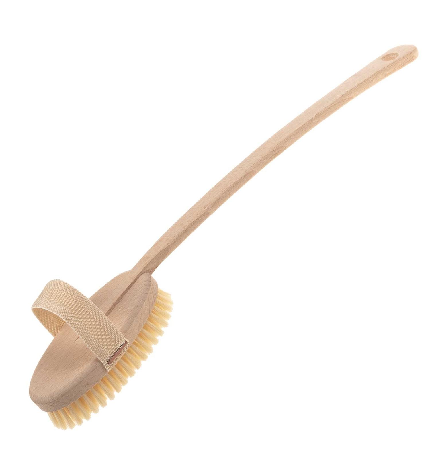 Buy SIDCO XXL Wooden Bath Brush - Long Sauna Back Brush (45 cm) for Relaxing Massage | International Shipping Available - Buy Online on GoSupps.com