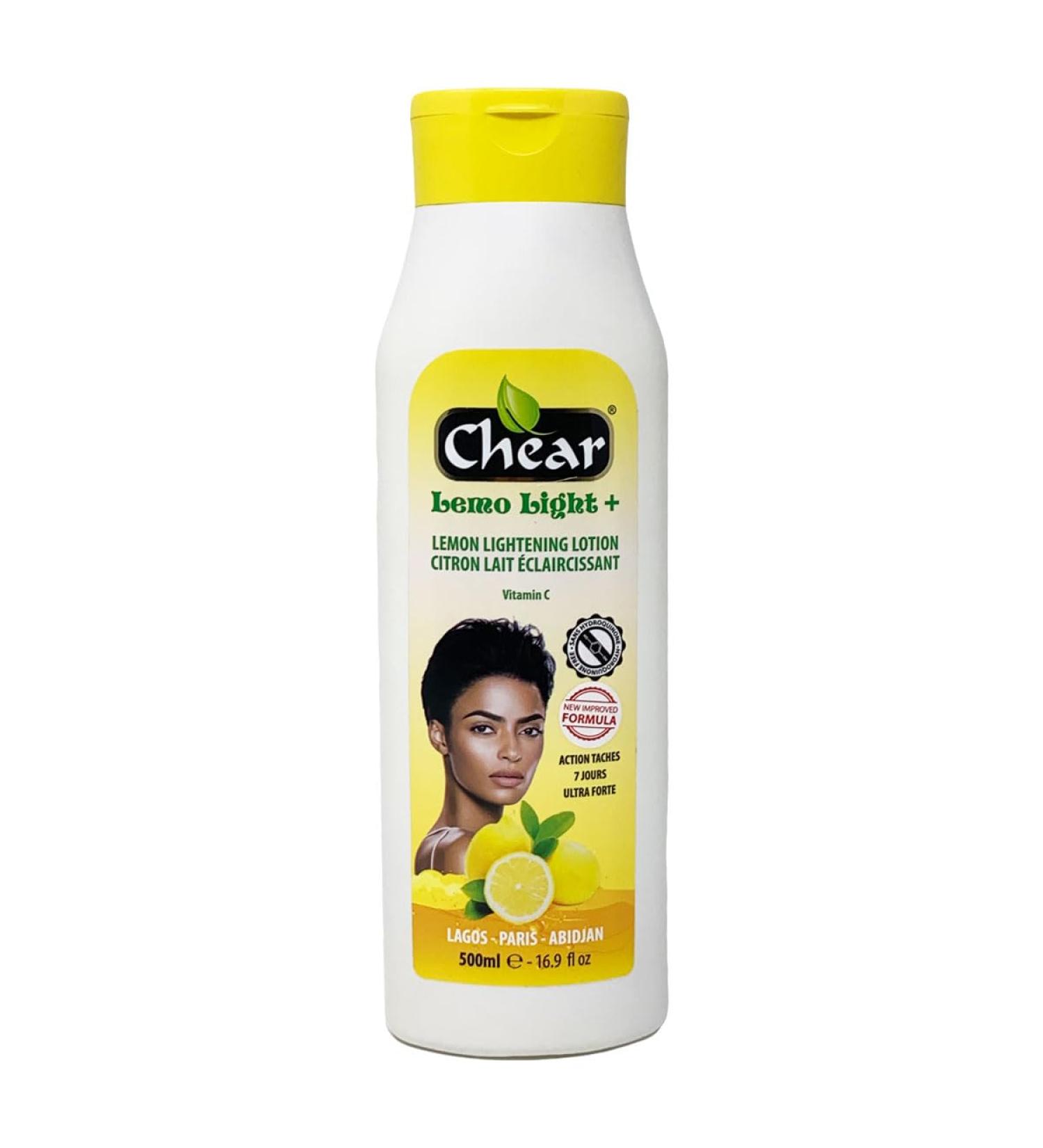 Chear Lemo Light+ Lemon Skin Brightening Body Lotion 500ml for hyperpigmentation - New Formula with kojic acid & Vitamin C