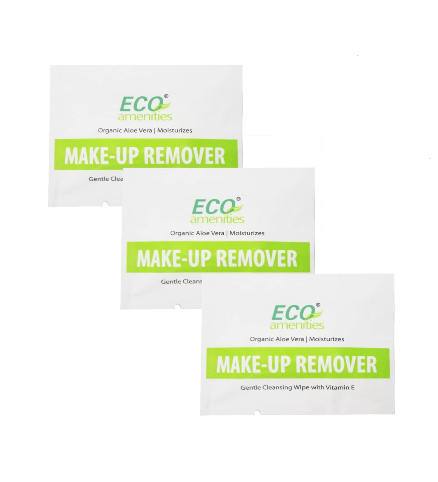 ECO Amenities 20 Count Makeup Remover Wipes | Aloe Vera & Vitamin E Facial Towelettes | Skin Cleansing Wipes - Individually Wrapped - Buy Online on GoSupps.com