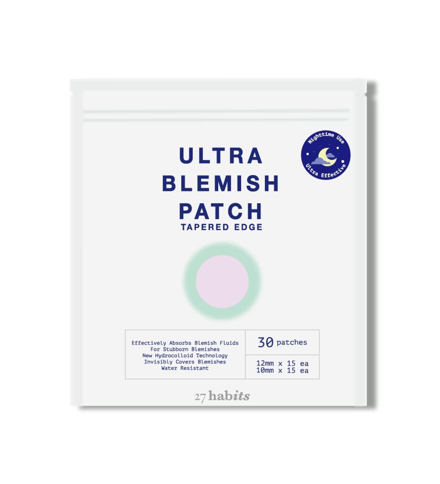 Ultra Blemish Patch Nighttime Use | Eco-Friendly Hydrocolloid Patches - 30 Count Protect & Cover Blemishes Cruelty-Free - Buy Online on GoSupps.com