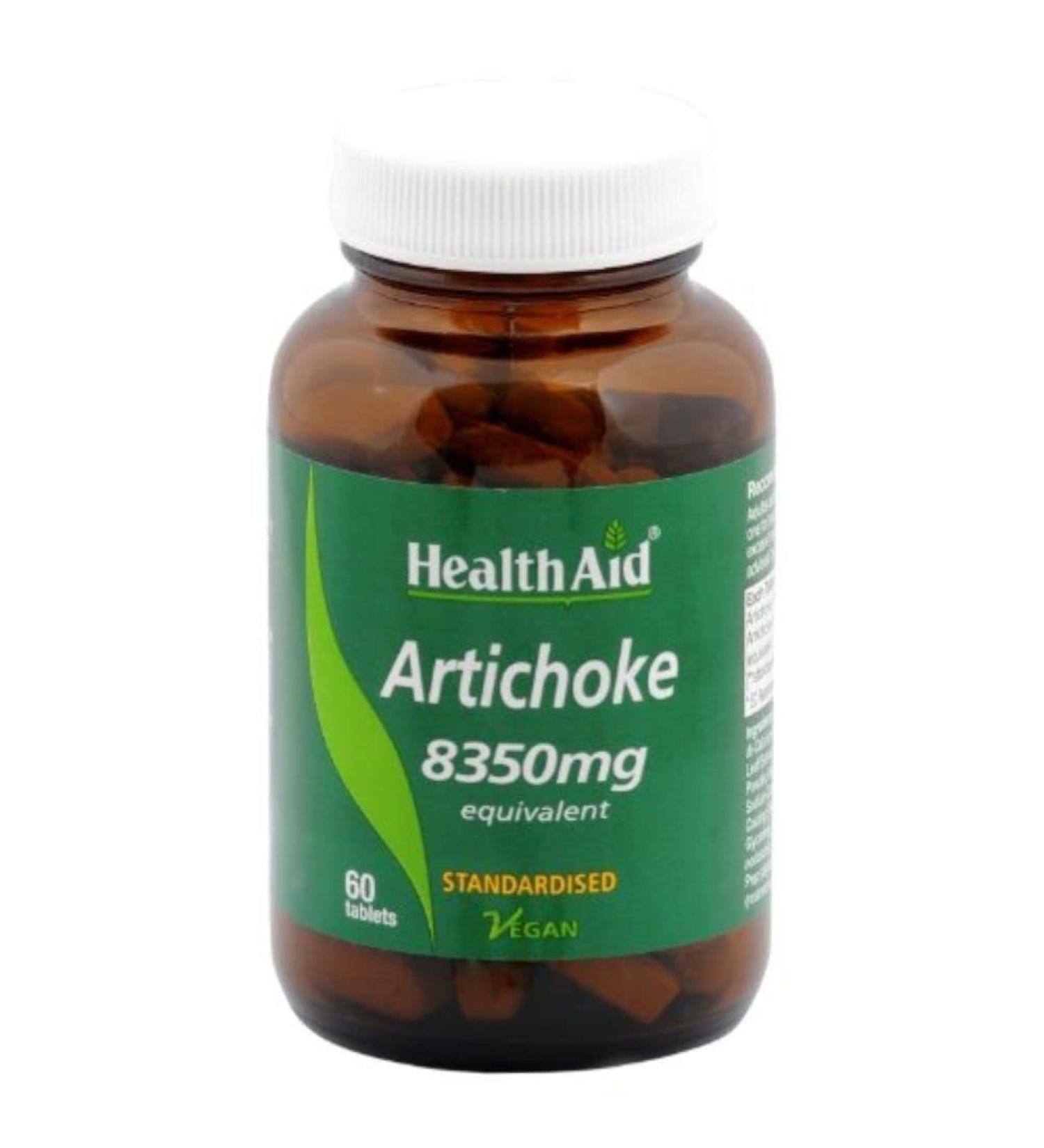 HealthAid Artichoke 60 Tablets - Natural Support for Digestive Health - Buy Online on GoSupps.com