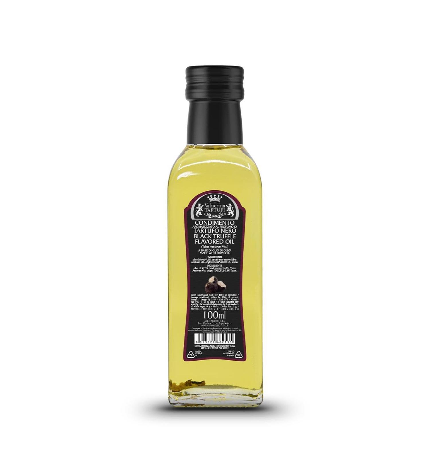 Valnerina Tartufi Black Truffle Oil 100ml - Premium Truffle Flavoured Olive Oil for Gourmet Cooking - Buy Online on GoSupps.com