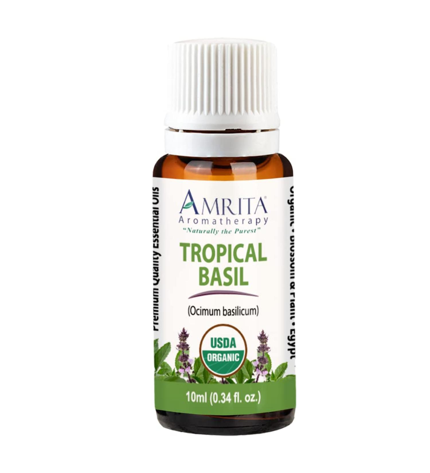 Organic Tropical Basil Essential Oil 100% Pure and Undiluted Ocimum basilicum Premium Quality Aromatherapy Oil Tested and Verified Size: 10mL (0.34 Fl. Oz.) Basil 0.34 Fl Oz (Pack of 1) - Buy Online on GoSupps.com