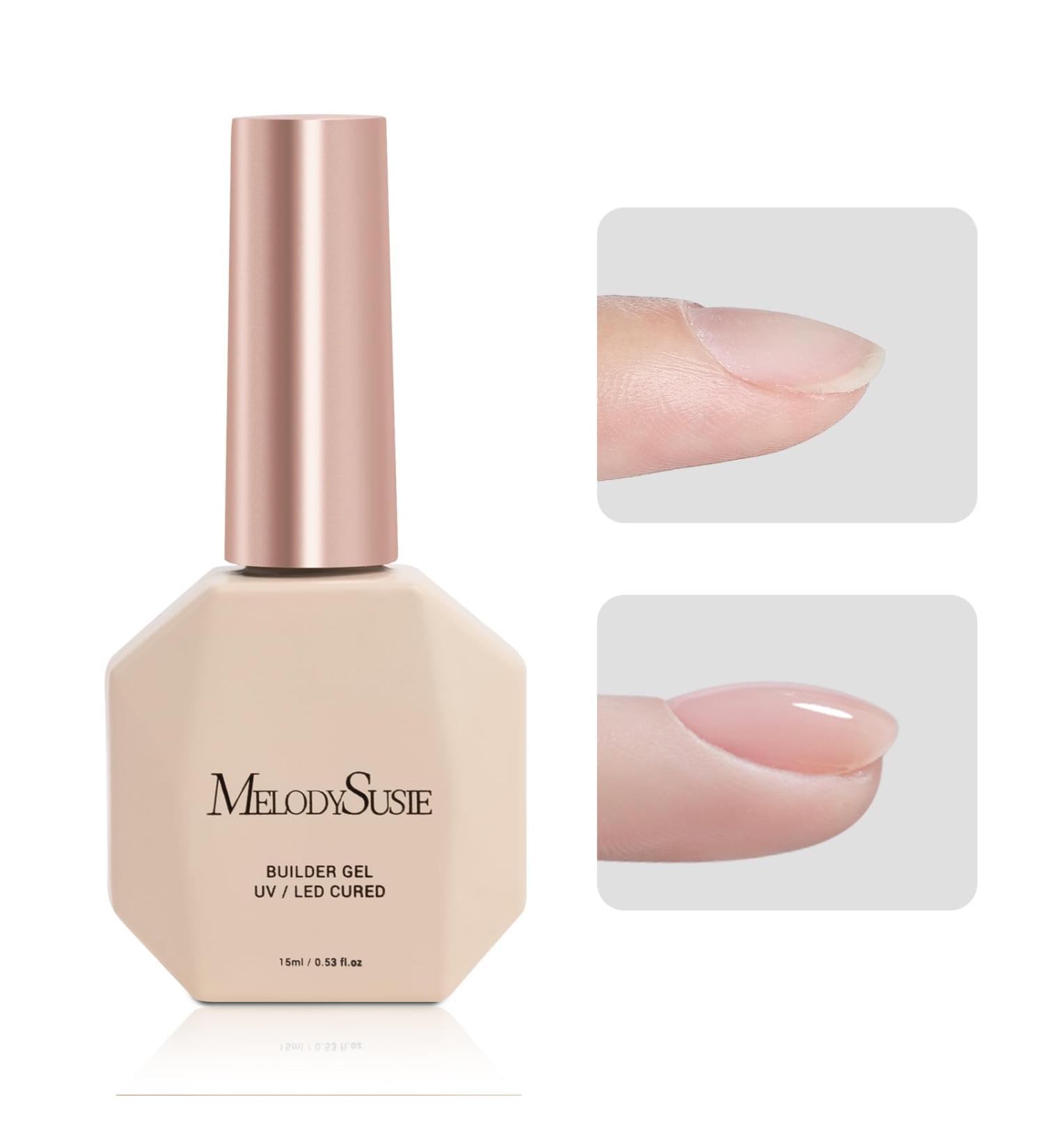 MelodySusie Builder Nail Clear Base Gel - Thickening Soak Off UV Gel for Nail Art Design | Ideal Gift for Women - Buy Online on GoSupps.com