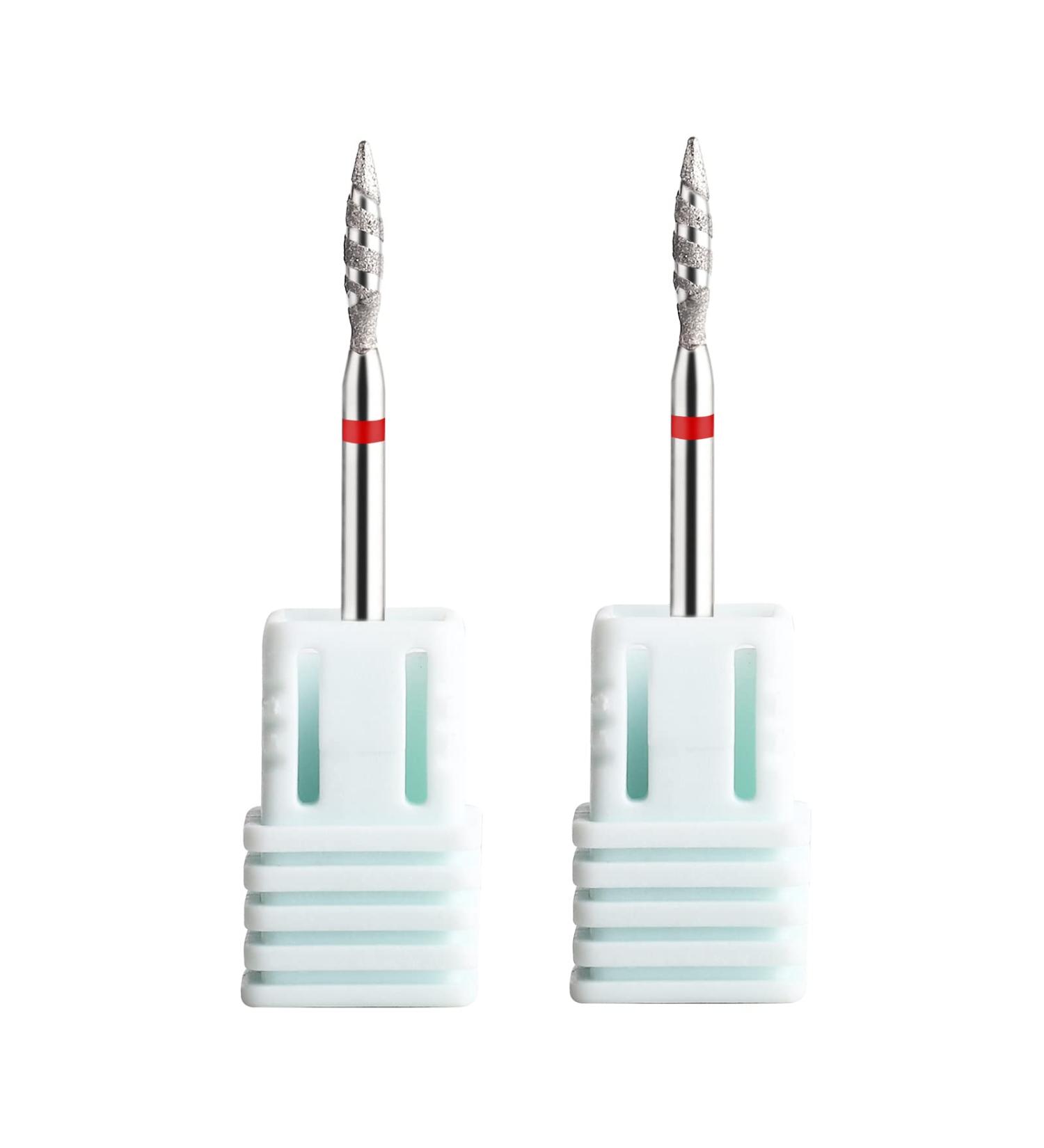 BNG Flame Diamond Carbide Cuticle Cleaning Efile Bits 2PCS - Professional Electric Nail Drill File for Manicure - Buy Online on GoSupps.com