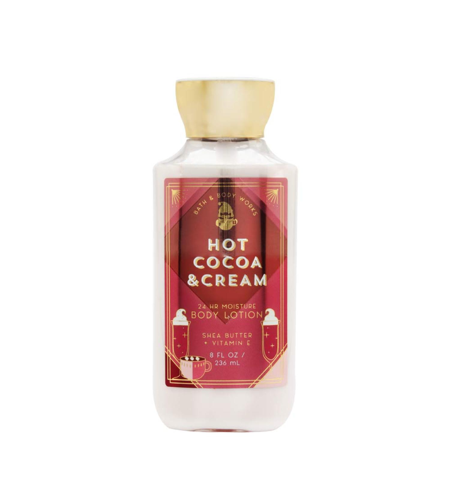 Bath & Body Works Bath & Body Works Hot Cocoa Cream 8.0 Oz Shea & Vitamin E Body Lotion 8.0 Oz Hot Cocoa Cream 8 Fl Oz (Pack of 1)