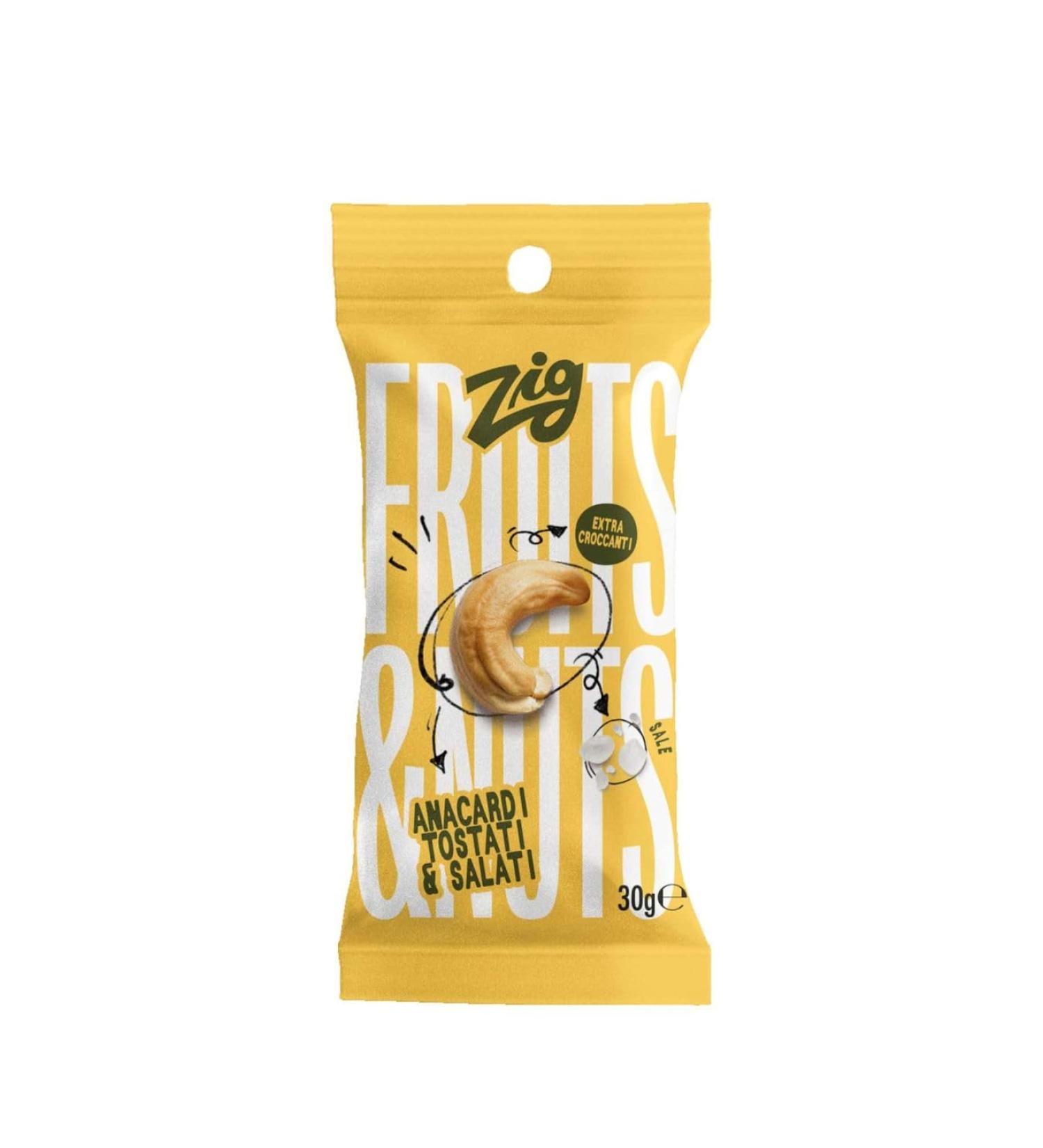 ZIG - Fruits & Nuts Snack - Roasted and Salted Cashews 300g | 10 packs of 30g - Buy Online on GoSupps.com