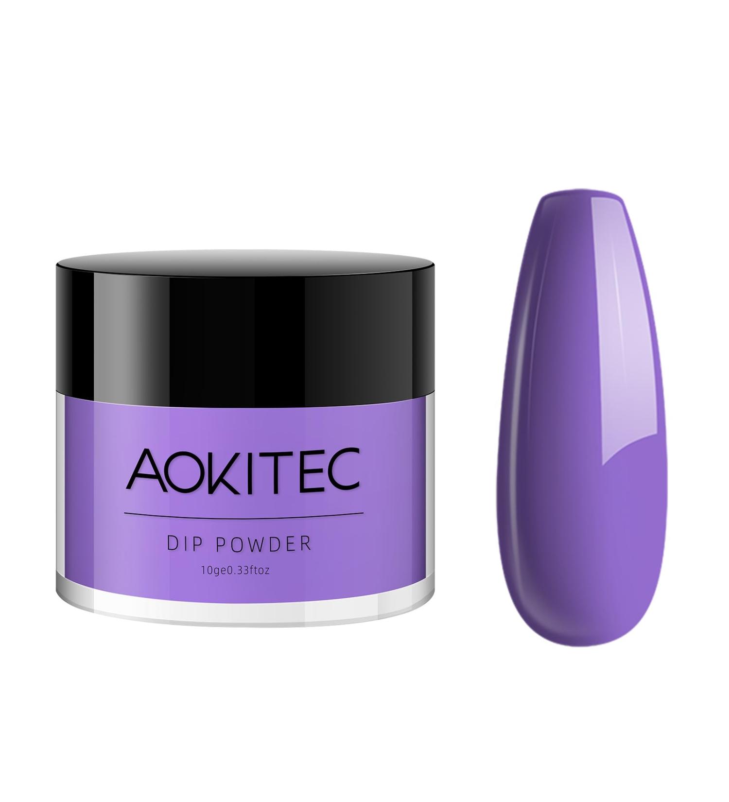 Dipping Powder Nails Set - Aokitec Classic Purple Dip Powder for French Nail Art - Salon & DIY Manicure - 28g - Buy Online on GoSupps.com