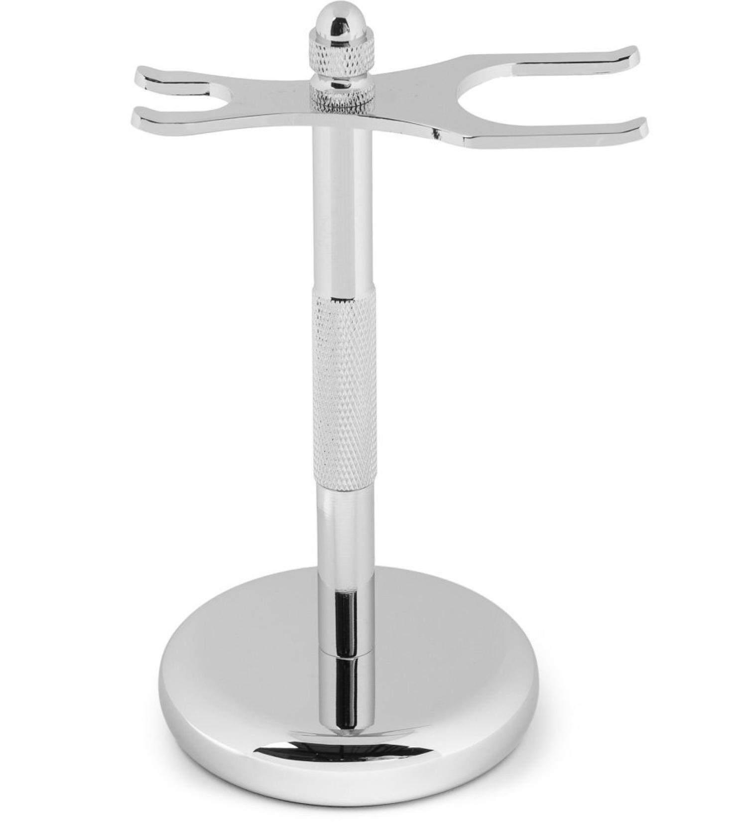 Perfecto Deluxe Chrome Razor and Brush Stand - Prolong Your Shaving Brush's Life - Buy Online on GoSupps.com