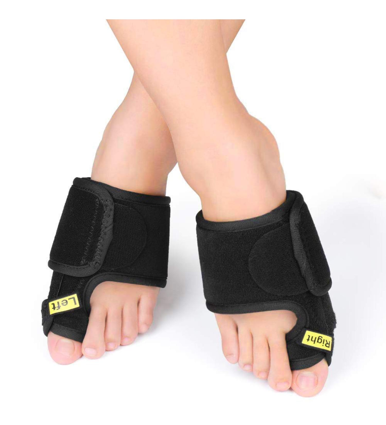 Bunion Corrector Sleeves with Gel Cushion - Orthopedic Hallux Valgus Protector for Big Toe Joint Relief - Toe Separators Spacers for Hammer/Overlapping Toe - Black - Buy Online on GoSupps.com