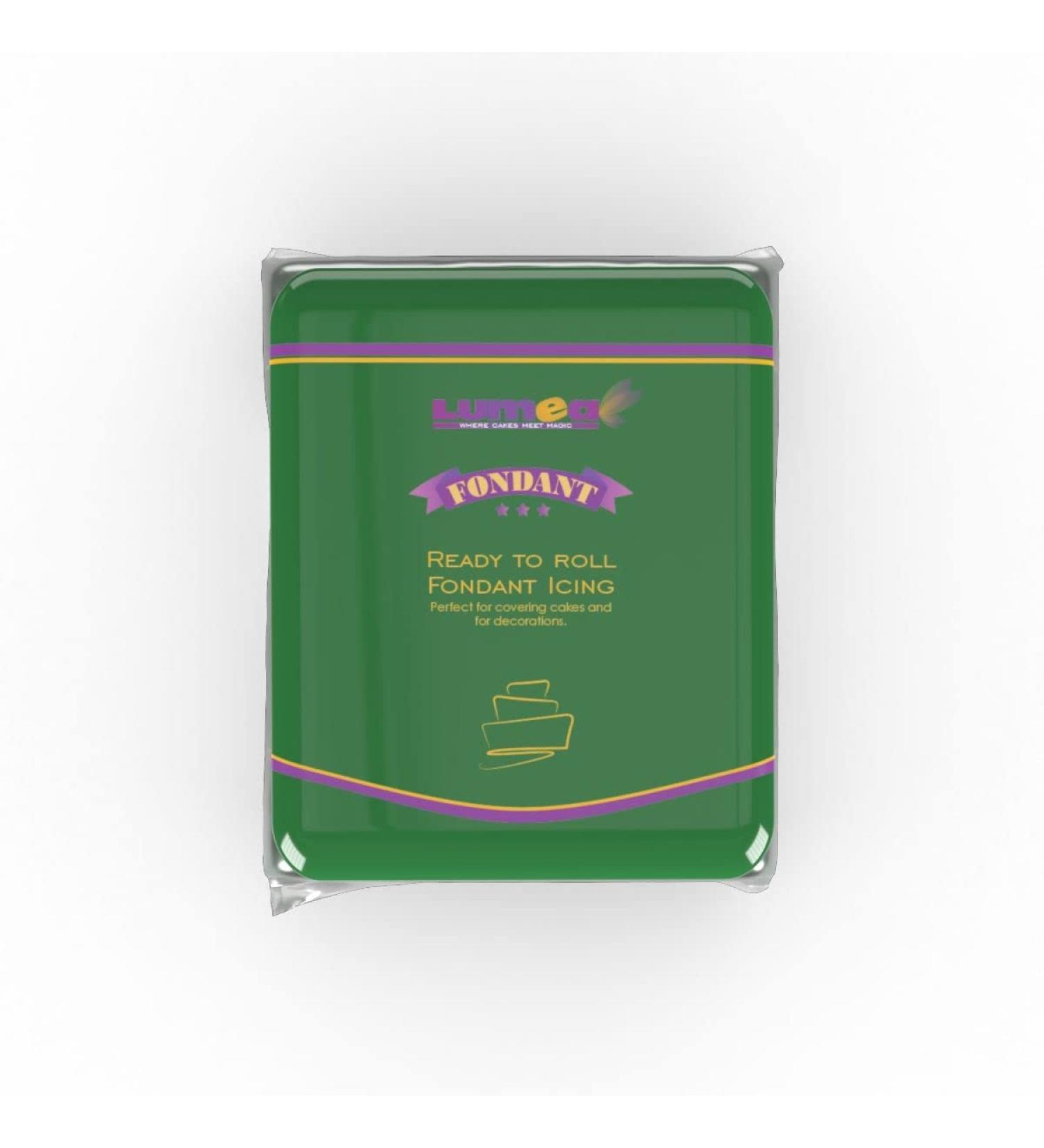 Dekozauber24 Premium Fondant 250g 19 colors rolled fondant soft and flexible cake decoration (dark green)