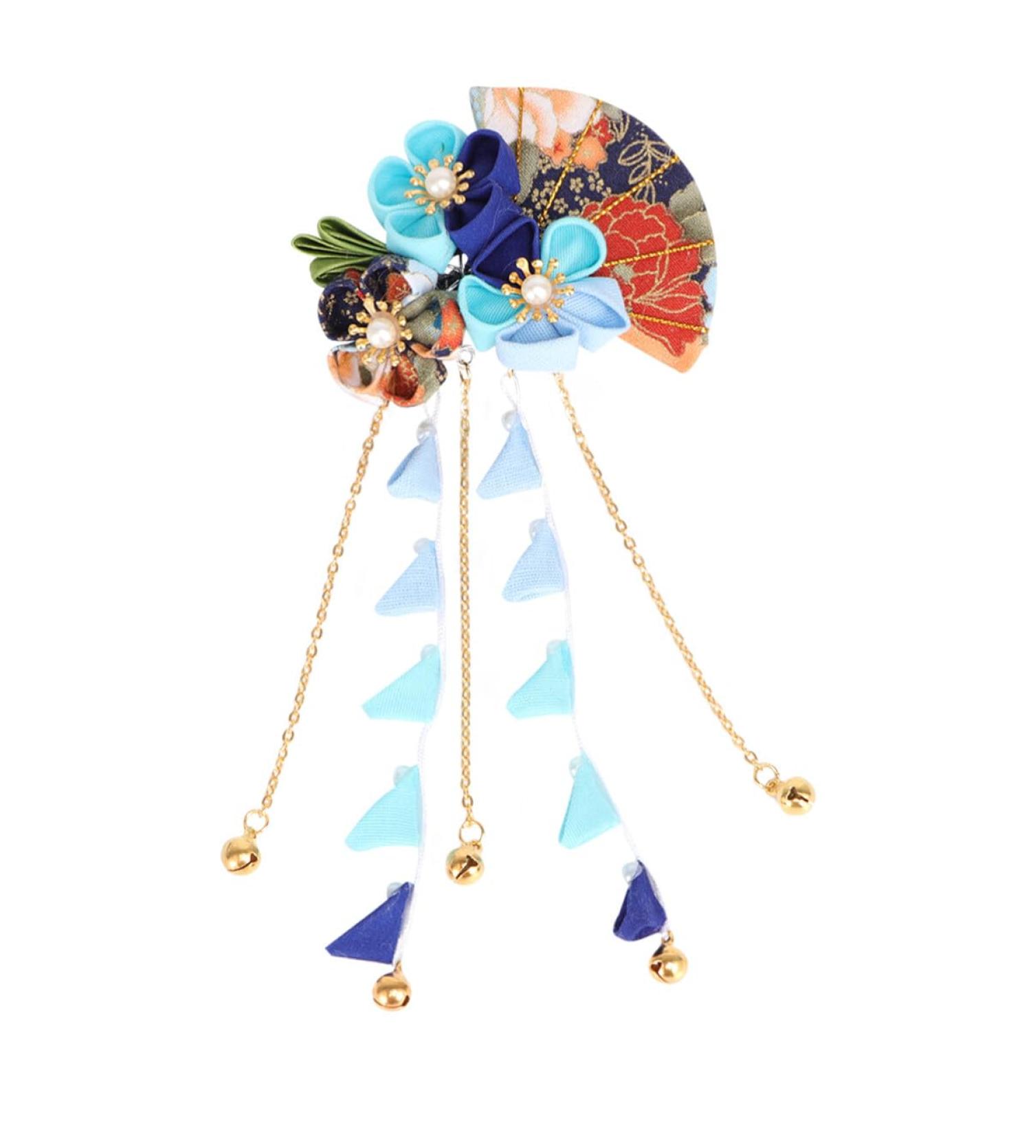 Buy Japanese Hairpin Long Tormented Hair Clip - Classic Kimono & Hanfu Hair Jewelry - Blue (1 Piece) - Buy Online on GoSupps.com