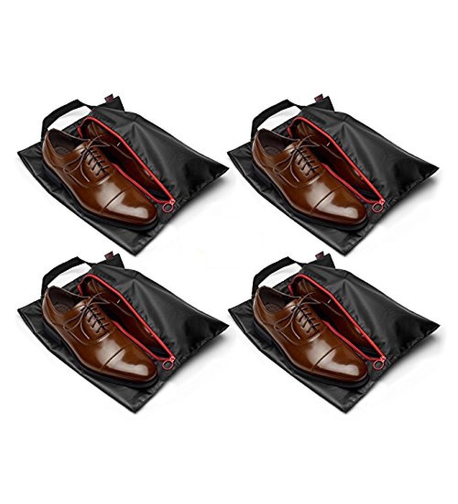 4-Pack Tuff Guy Travel Shoe Bags 16x12 - Water-Proof Ballistic Nylon, Heavy Duty Zipper - for Men and Women - Buy Online on GoSupps.com