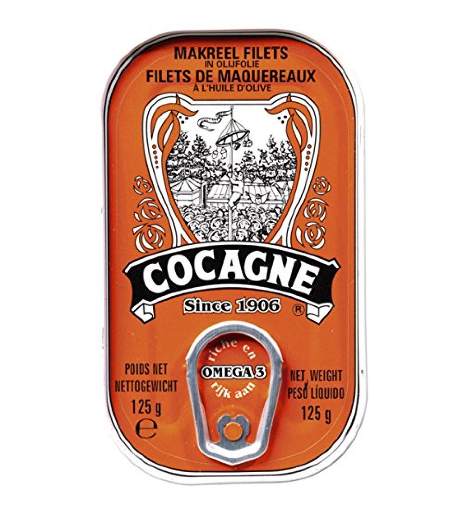 Cocagne - Mackeral fillets in olive oil / Gourmet product from Portugal - 5 x 125g Pack