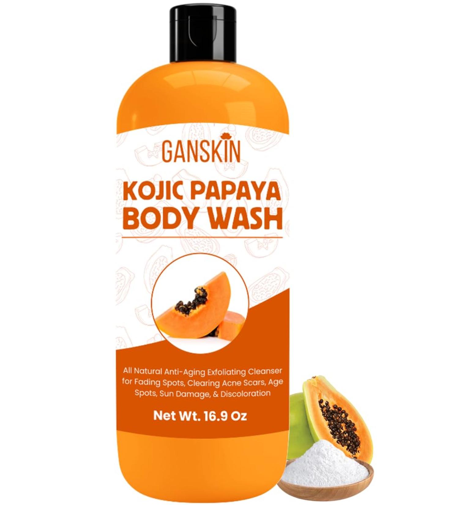 Kojic Acid Soap for Hyperpigmentation Skin Brightening Kojic Papaya Body Wash Dark Spot Soap Reduces Acne Scars and Evens Skin Tone Turmeric Body Wash for Brighter Glowing Face - Buy Online on GoSupps.com