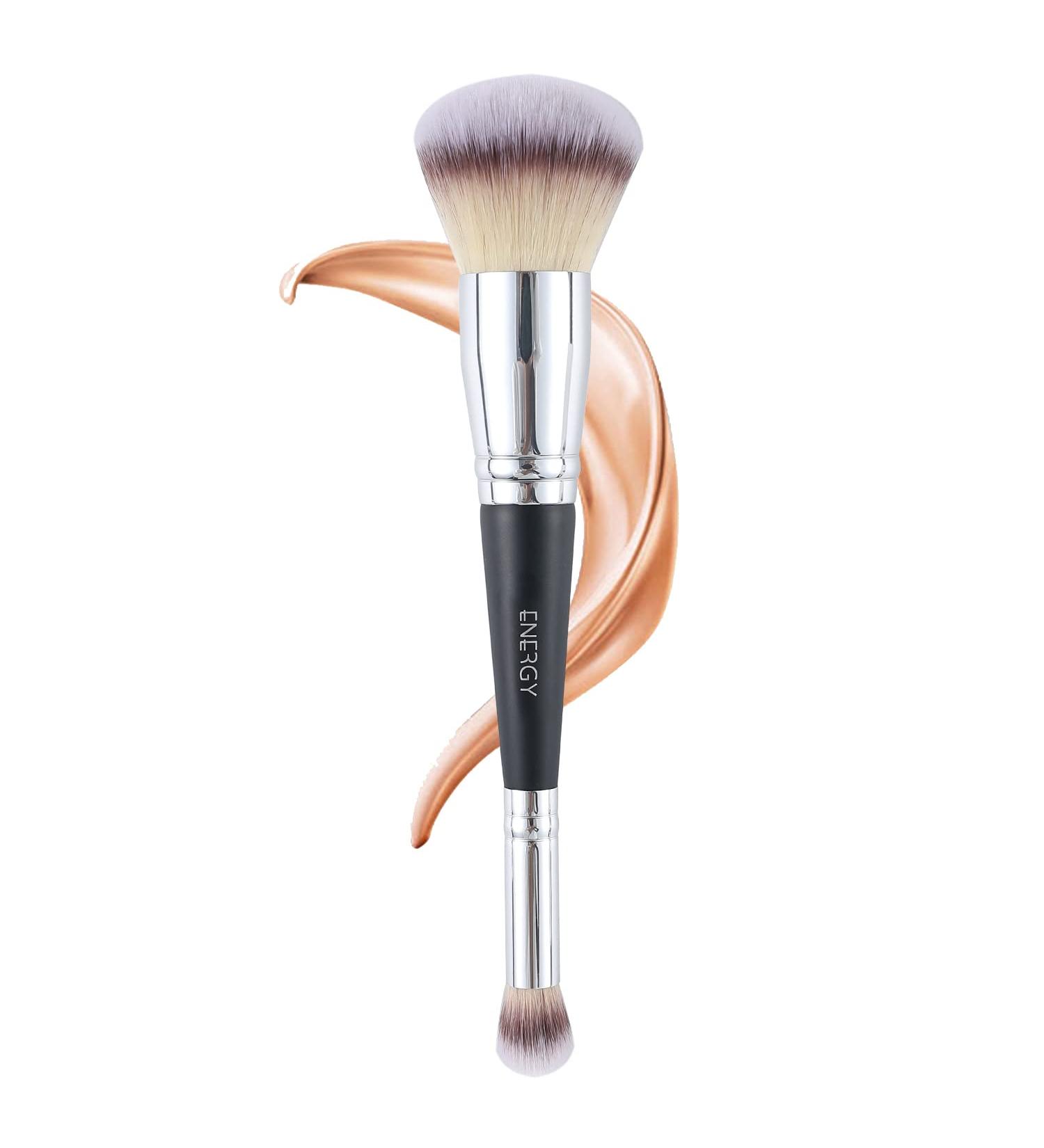 ENERGY Foundation Brushes - Dual-Ended Liquid & Cream Makeup Brush Set for Flawless Blending & Buffing - Buy Online on GoSupps.com
