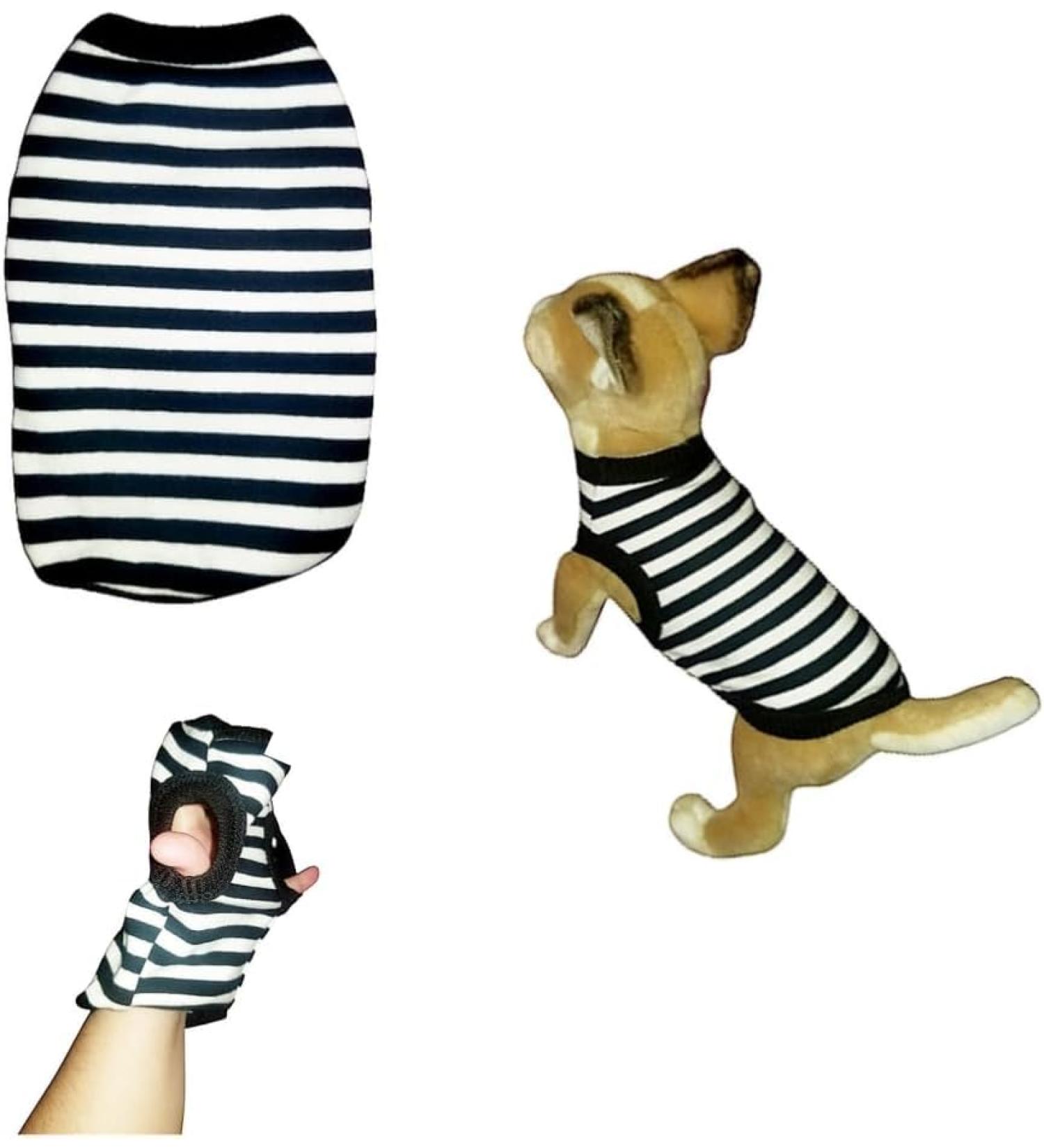 Chihuahua Puppy Dog Jumper Coat Vest Baby Grow PJS Bed Top Tiny Toy Teacup Miniature Kitten Small Pets New Pups Clothes Extra Tiny Breeds (Black + White XXXS- XXS) XXXS- XXS Black + White - Buy Online on GoSupps.com