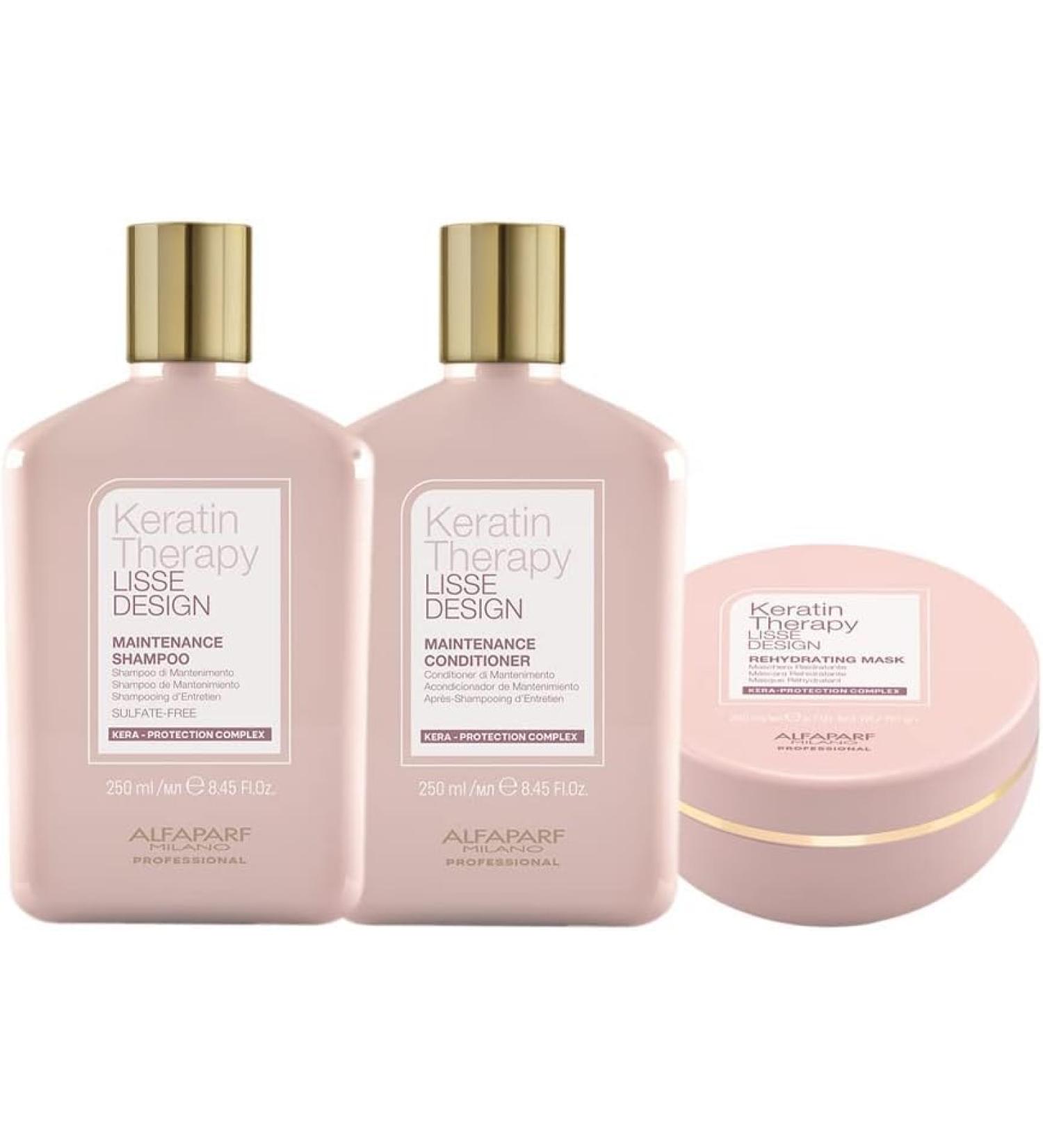 AlfaParf Alfaparf Keratin Therapy Lisse Design Shampoo 250ml + Conditioner 250ml + Moisturizing Mask 200ml