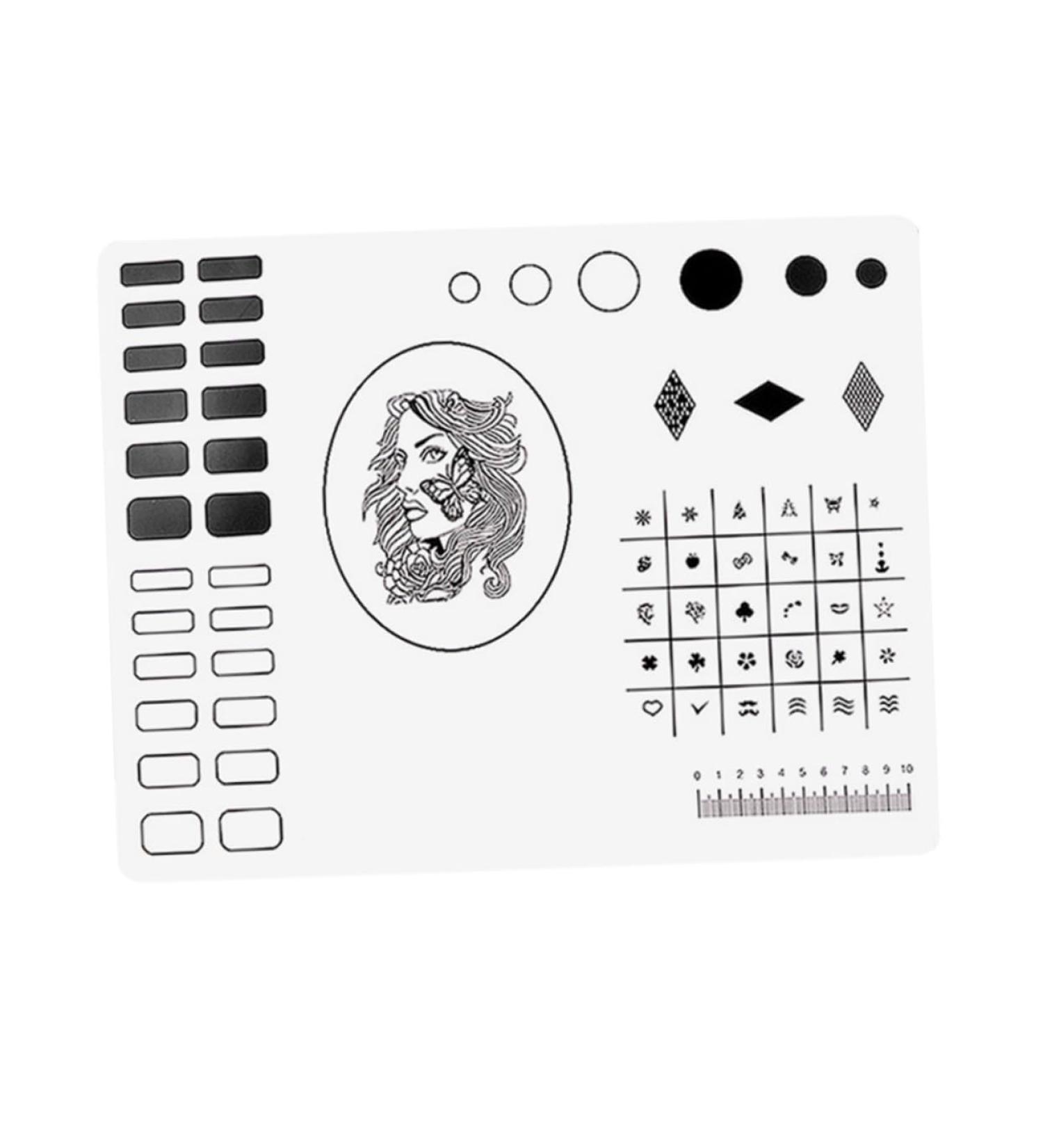 FRCOLOR Nail Sticker Guide Tools Manicure Mat Silicone Nail Art Mat Nail Art Transfer Tool Nail Stamp Plate Nail Art Stamping Mats Salon Manicure Tool Nail Art Tool Nail Tools Set Coloring 40.5*30.5cm As Shown - Buy Online on GoSupps.com