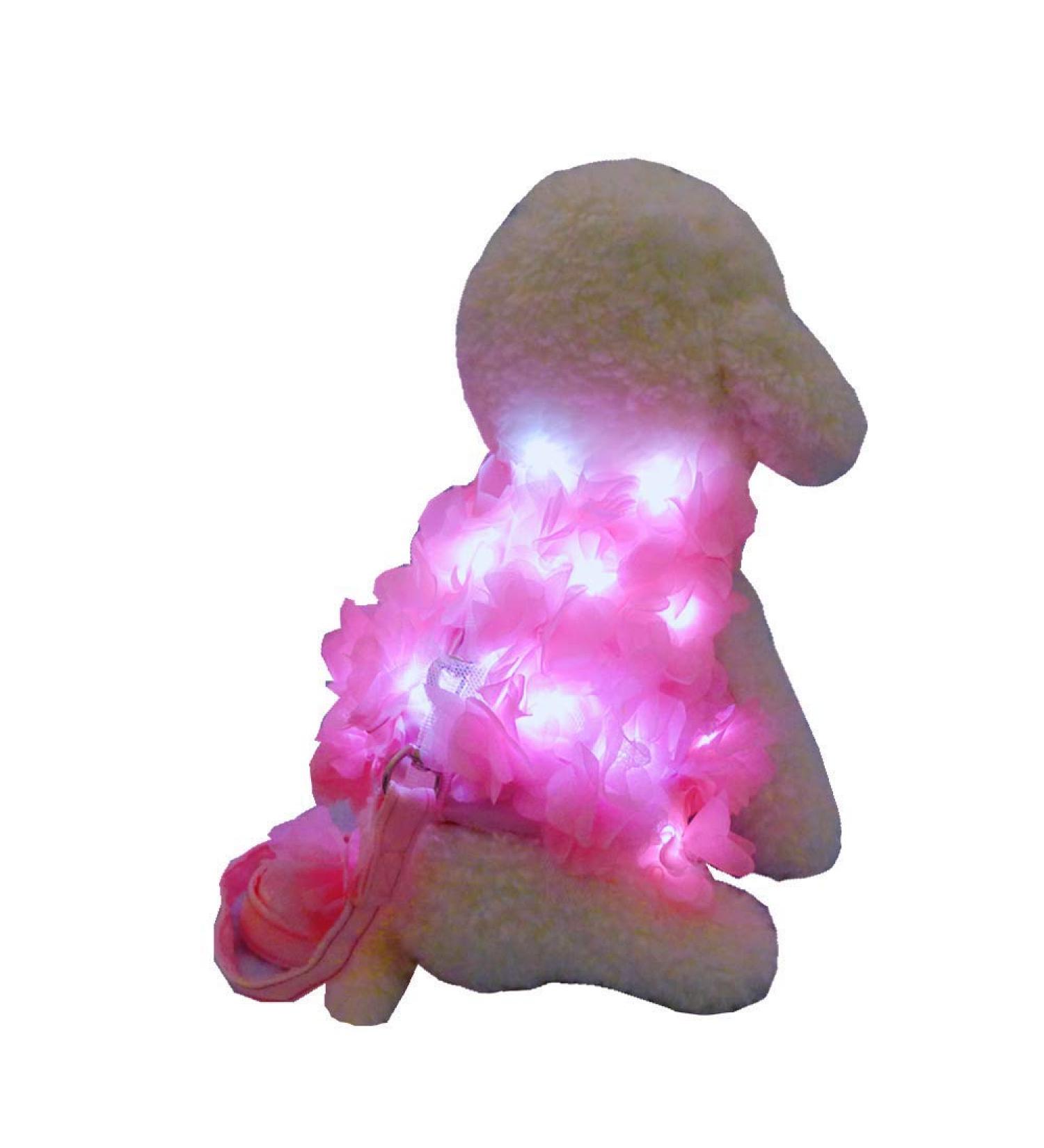 Brighten Up Halloween with LED Light Pink Dog Harness & Leash Set - Size M - Buy Online on GoSupps.com