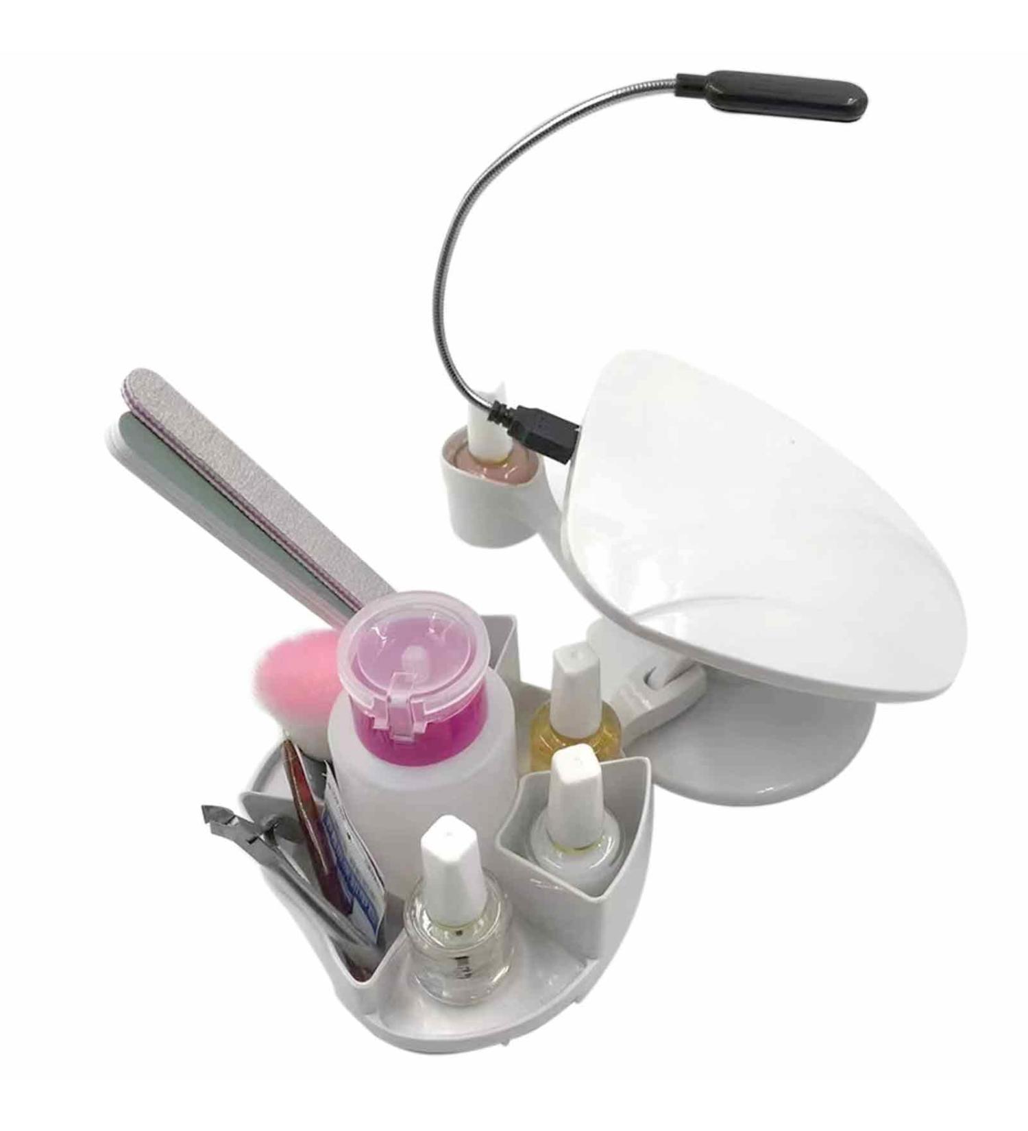 Nail Arm Rest | 2 in 1 Nail Hand Rest and Manicure Supplies Professional Nail Supplies for Salon Home for Her Non-Slip Nail Station with LED Light Aezon - Buy Online on GoSupps.com