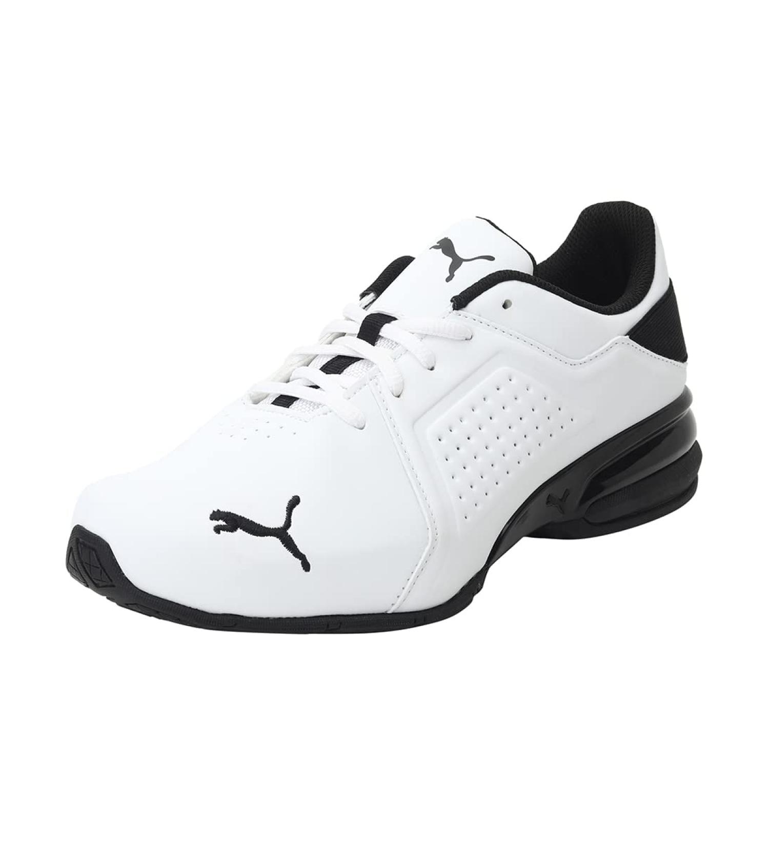 PUMA Men's Viz Runner Sneaker - 44 EU Puma White & Black - International Shipping Available - Buy Online on GoSupps.com