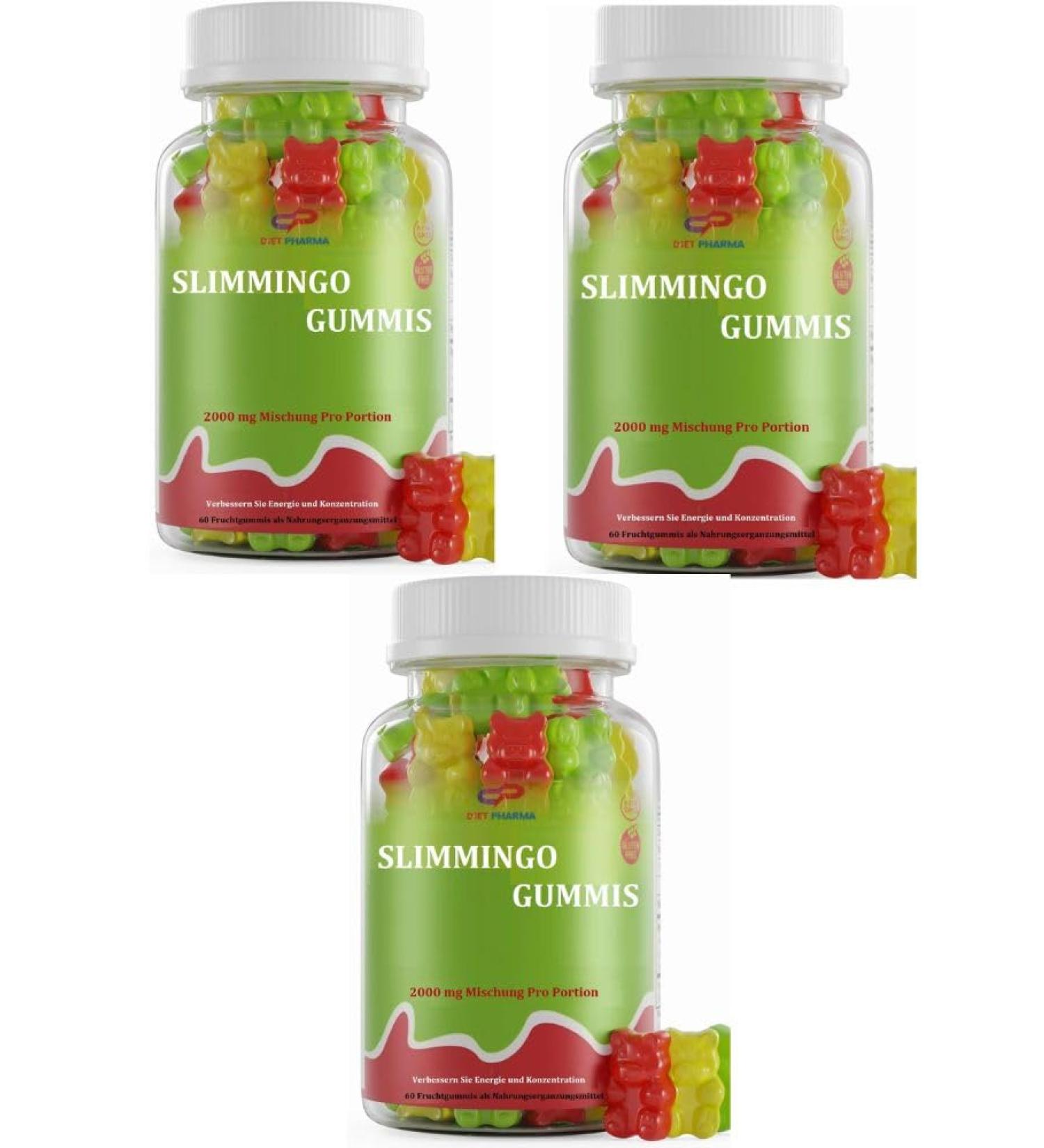 Slimmingo Gummy Bears - 60 Keto Gummies with Vitamin B12 B9 B6 & Folic Acid - 2000 mg for 1 Month Slimming Support - Buy Online on GoSupps.com