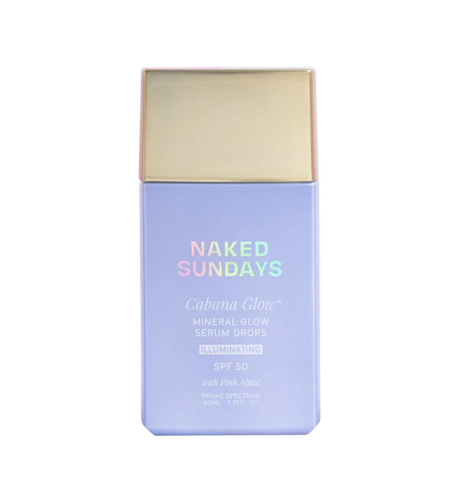 Naked Sundays CabanaGlow Illuminating Tinted Sunscreen Serum Drops SPF 50 Hydrating, Brightening, Zinc Oxide Daily Face Sunscreen with Skin-Perfecting Pigments - Buy Online on GoSupps.com