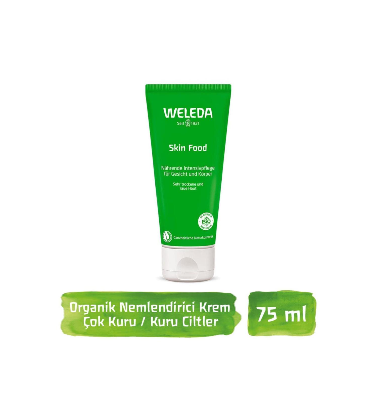 Weleda Bio Skin Food Cream - Rich Natural Body Cream for Dry Rough Skin on Hands Feet & Elbows (75ml) - Ideal Moisturizer for Intensively Hydrating  - Buy Online on GoSupps.com