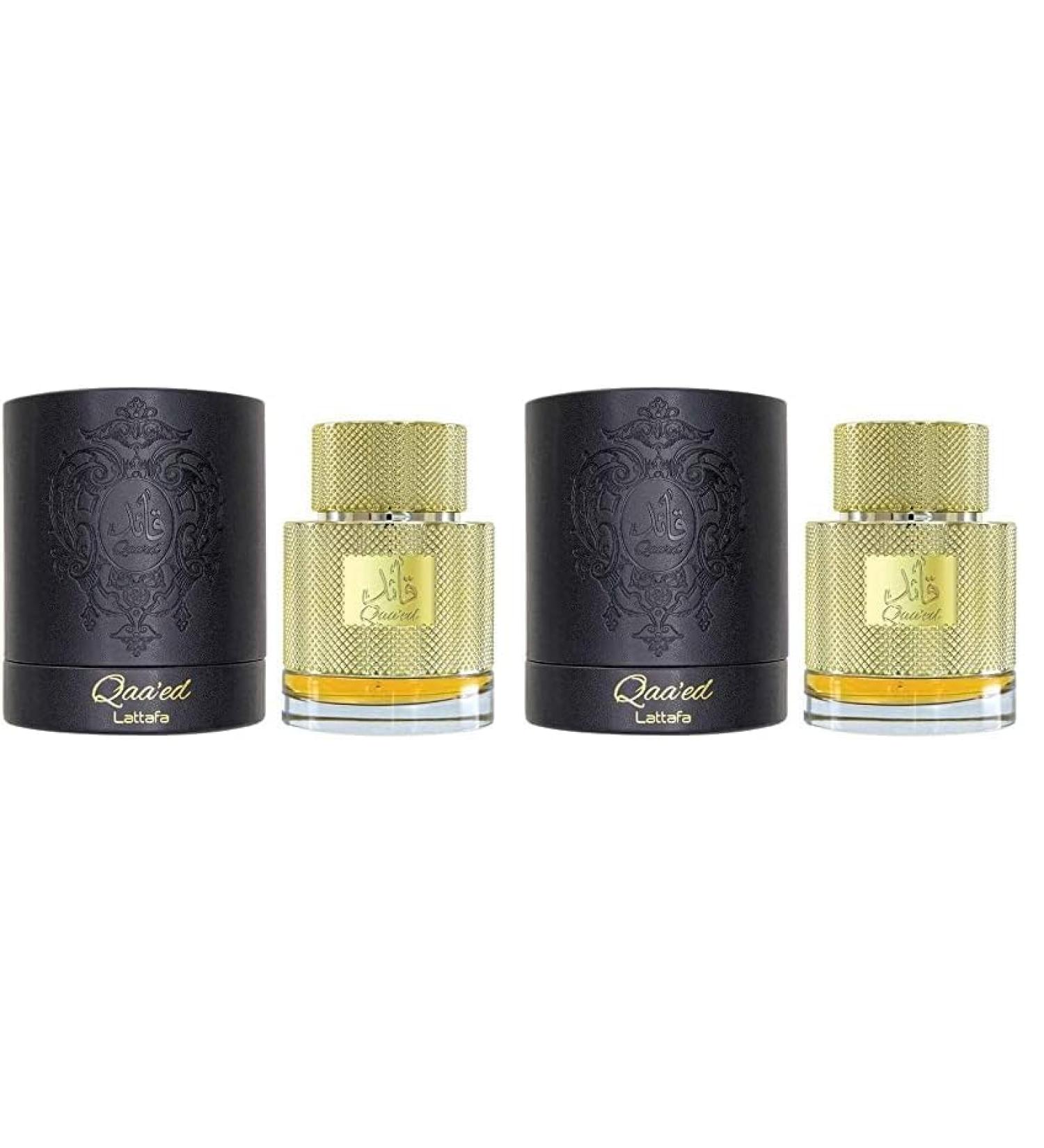 Lattafa Perfumes Qaa'ed for Unisex Eau de Parfum Spray 3.4 Ounce (Pack of 2) 3.4 (Pack of 2)