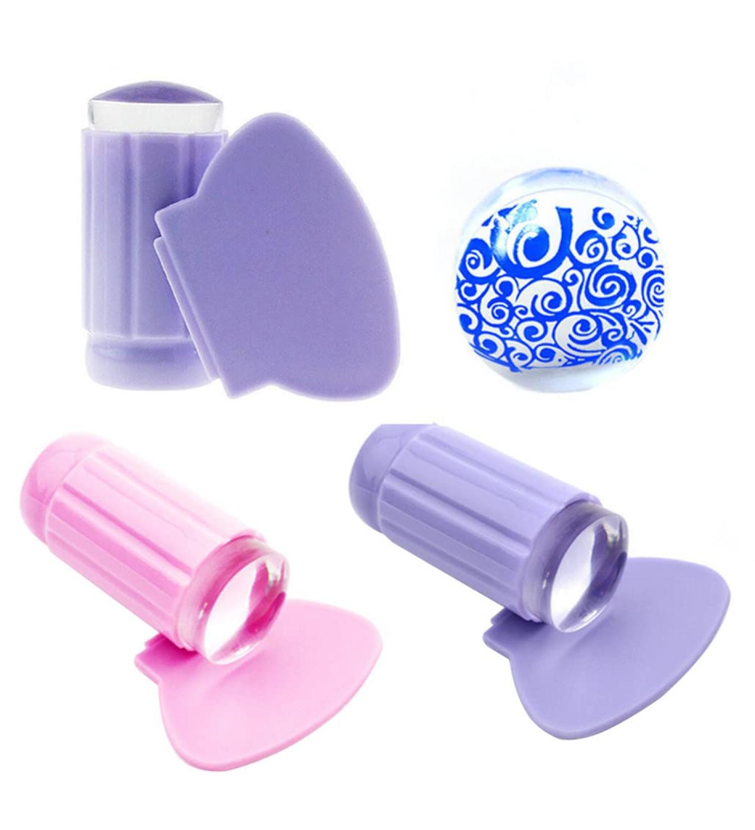 2.8cm Nail Art Transparent Stamp & Scraper Tool - Eco-Friendly Manicure Image Plate for Flawless Transfers - Buy Online on GoSupps.com