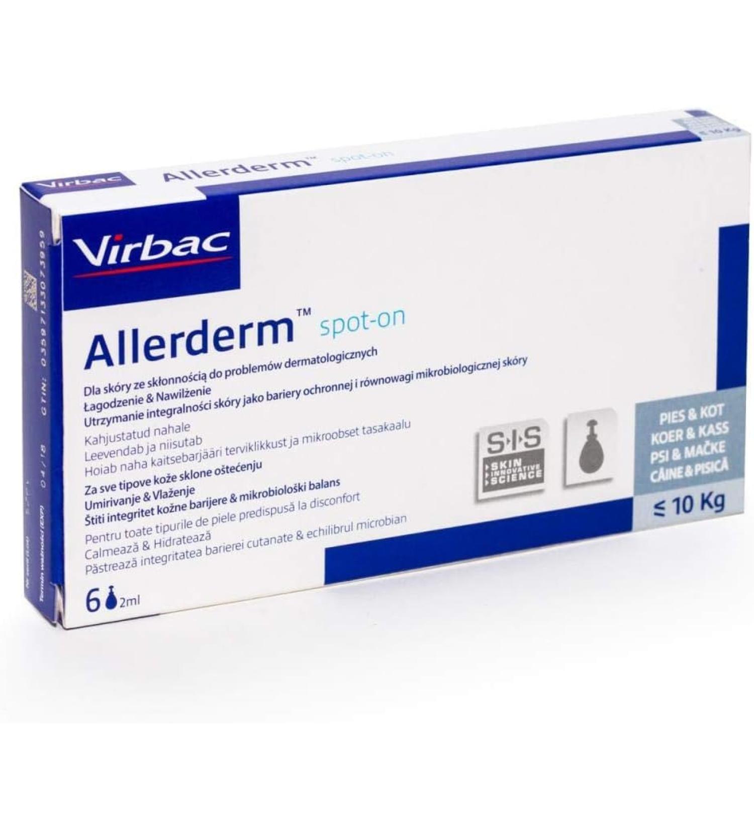 Virbac Allerderm Spot-on for dogs and cats 6 x 2 ml