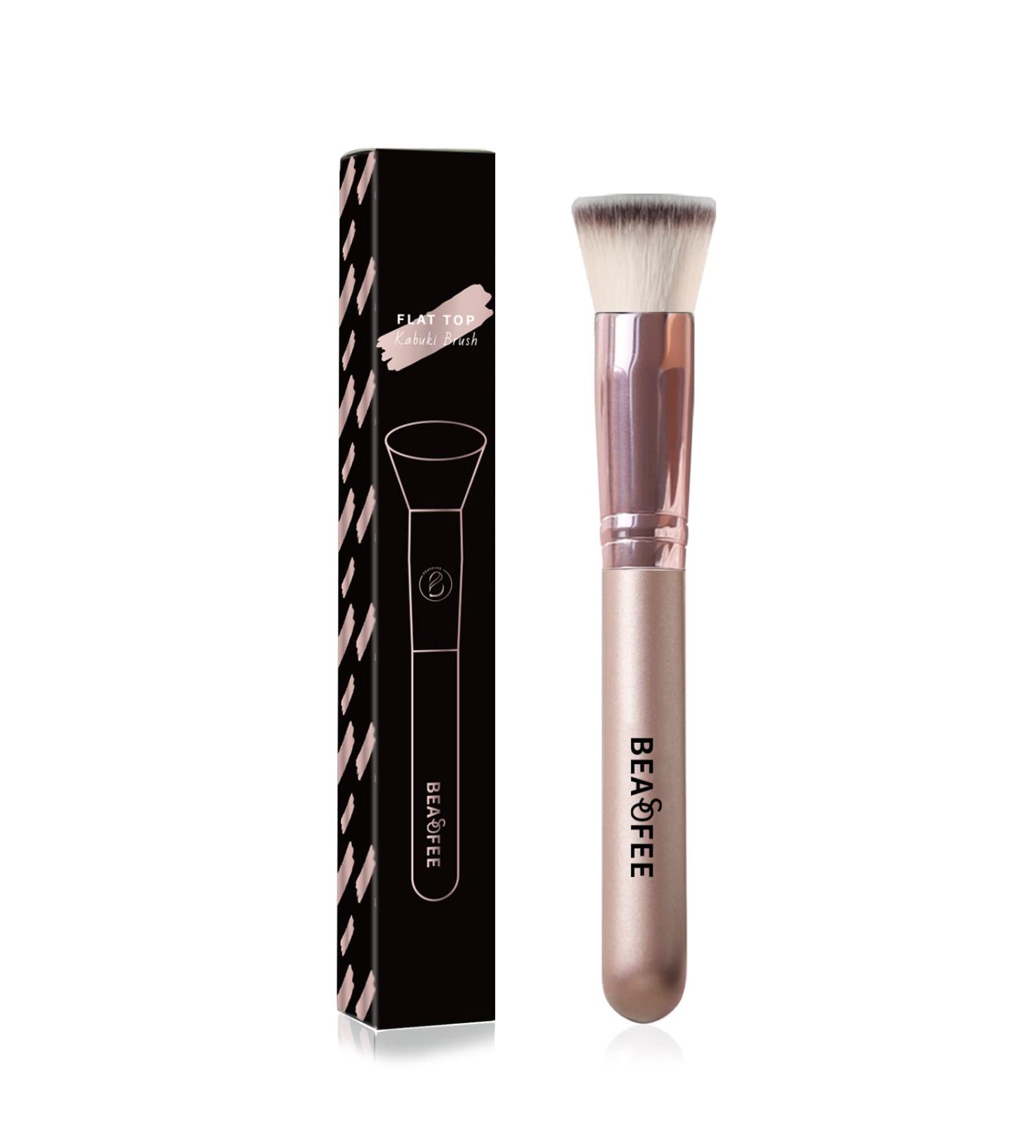 BEASOFEE Small Flat Top Kabuki Makeup Brush - Ideal for Flawless Powder and Cream Application | Durable and Premium Quality | Perfect for Buffing, Blending, and Concealer - 04 Small - Buy Online on GoSupps.com