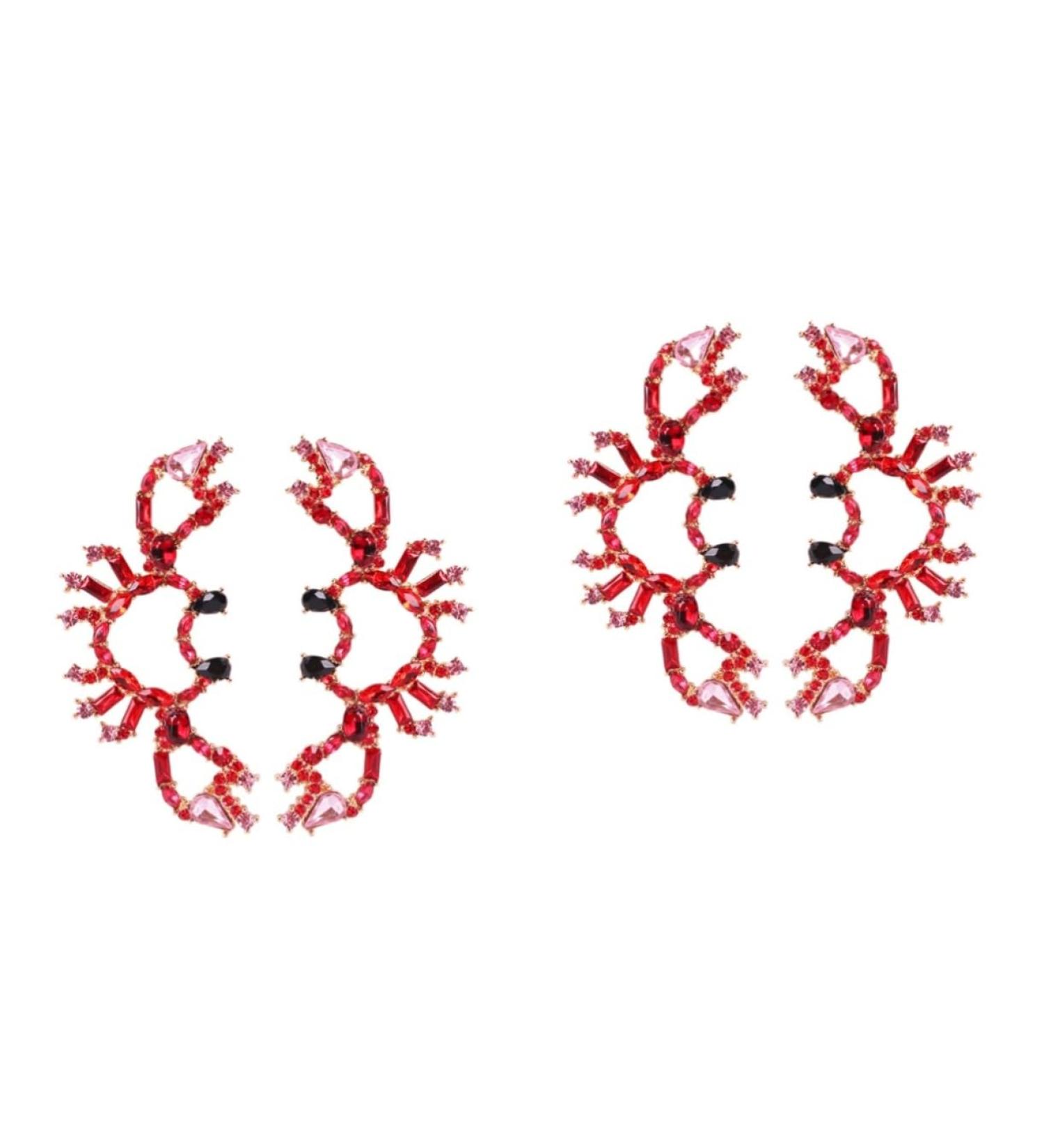 Zerodeko 2 Pairs Earrings for Women Orrous 925 Sterling Silver Earrings Women Jewelry Earrings Christmas Earrings Womens Earrings Post Earrings for Women Crystal Pendants Personality Miss - Buy Online on GoSupps.com