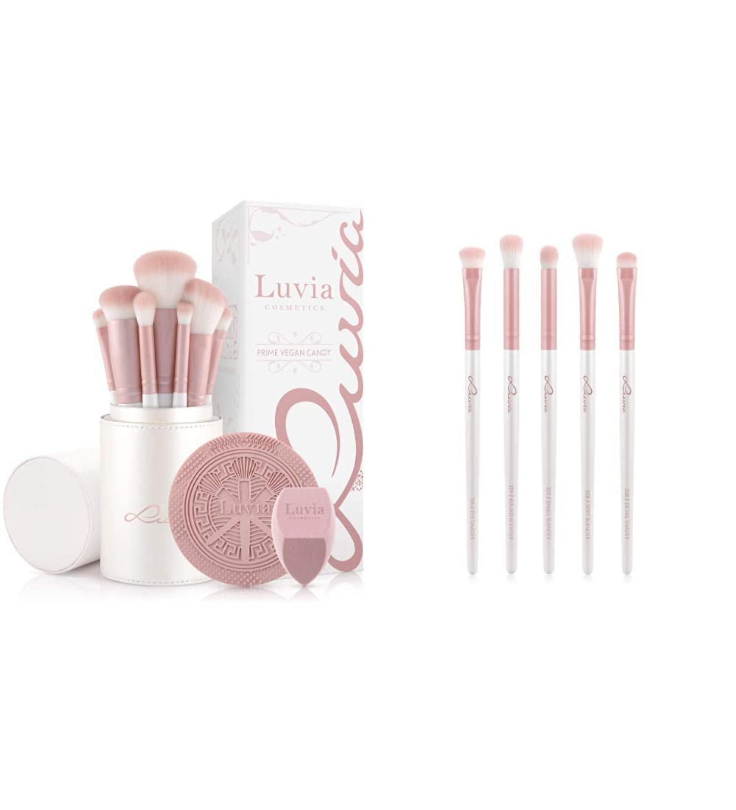 Shop Luvia Vegan Makeup Brush Set - Prime Pro Candy & Essential Eye Brushes Bundle for Perfect Blends - Buy Online on GoSupps.com
