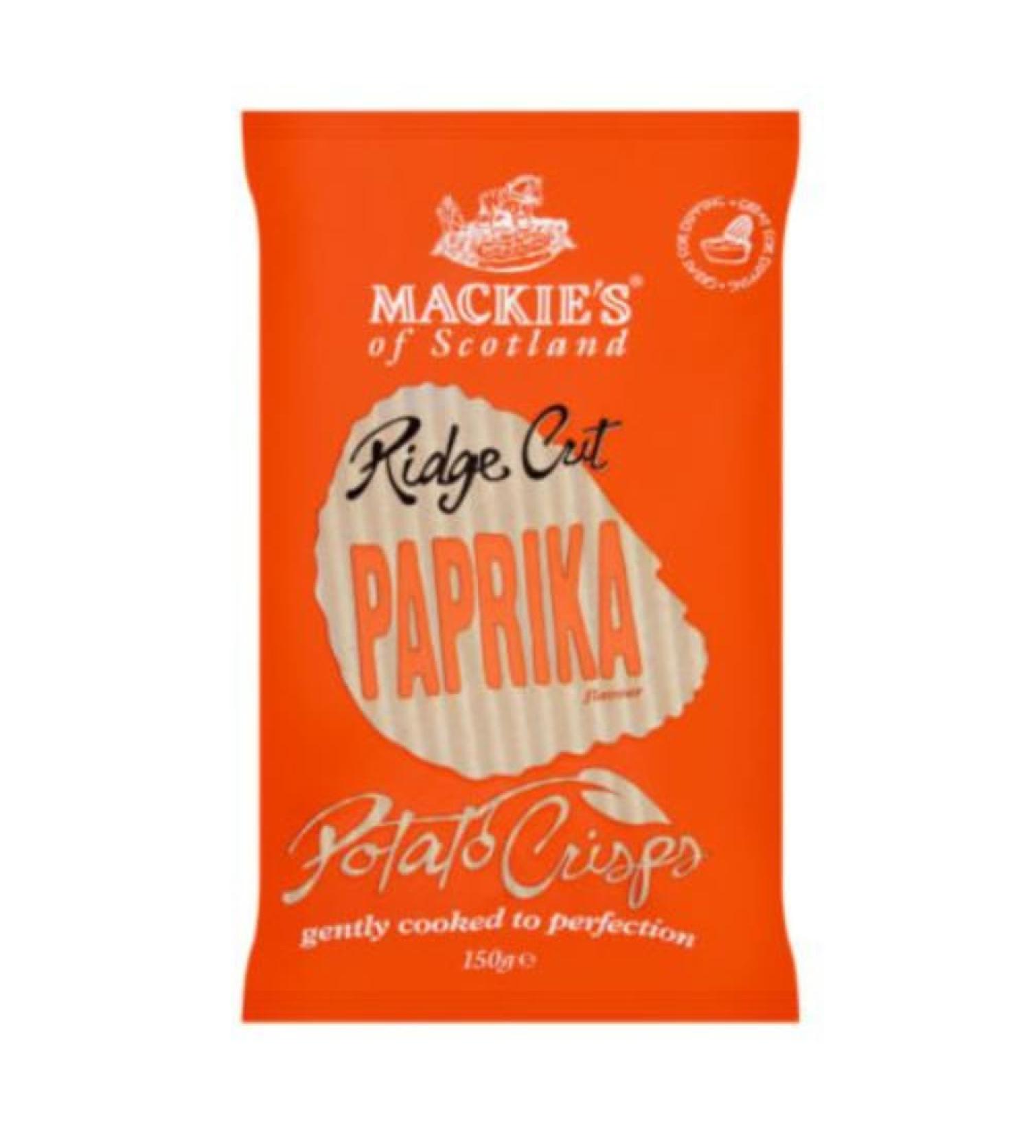 Mackie s of Scotland Potato Crisps Vegan Potato Crisp 150gX6 | FabFinds Noodles (Paprika Ridge Cut)