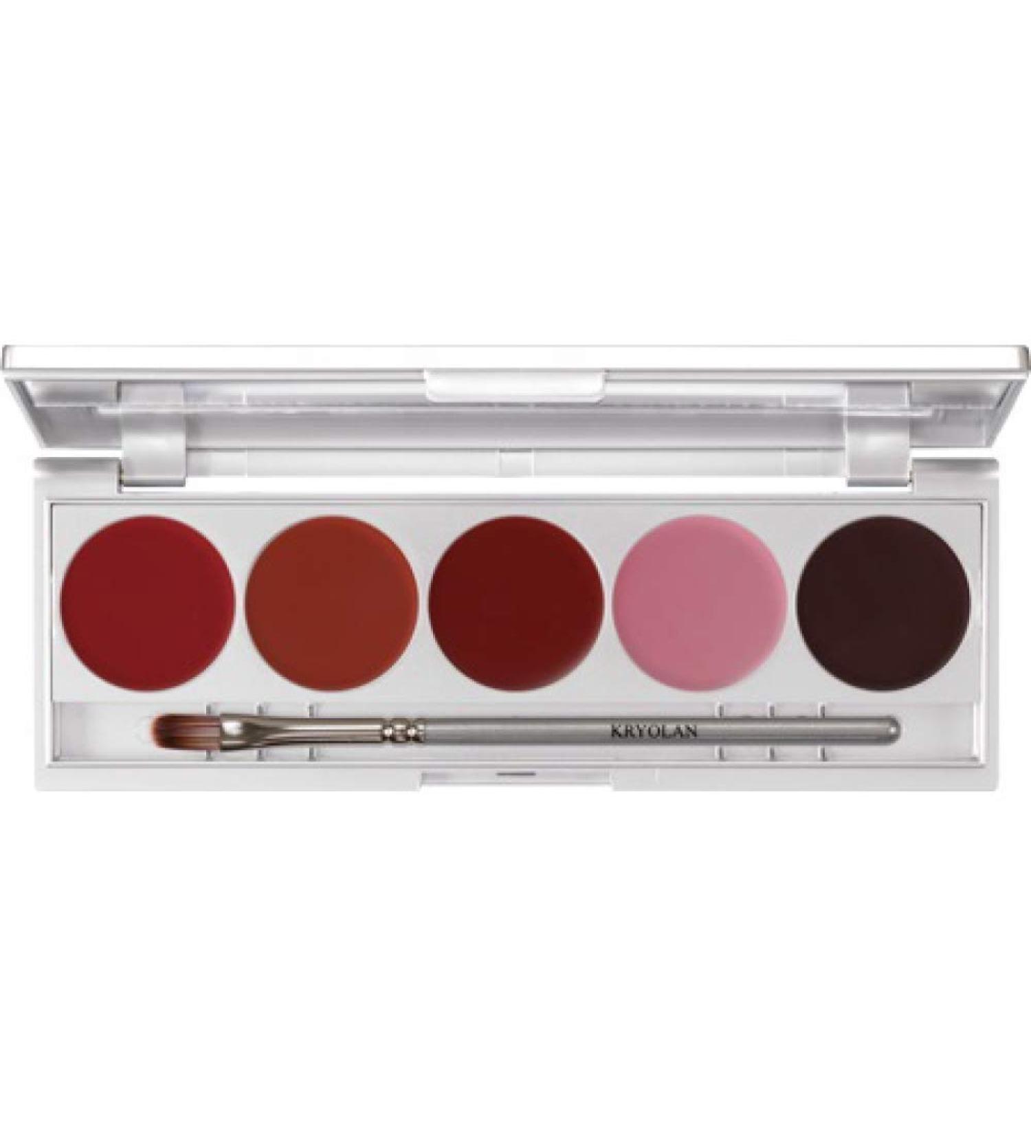 Kryolan 1215 Lip Rouge Set 5 Colors 10g Color LRS121