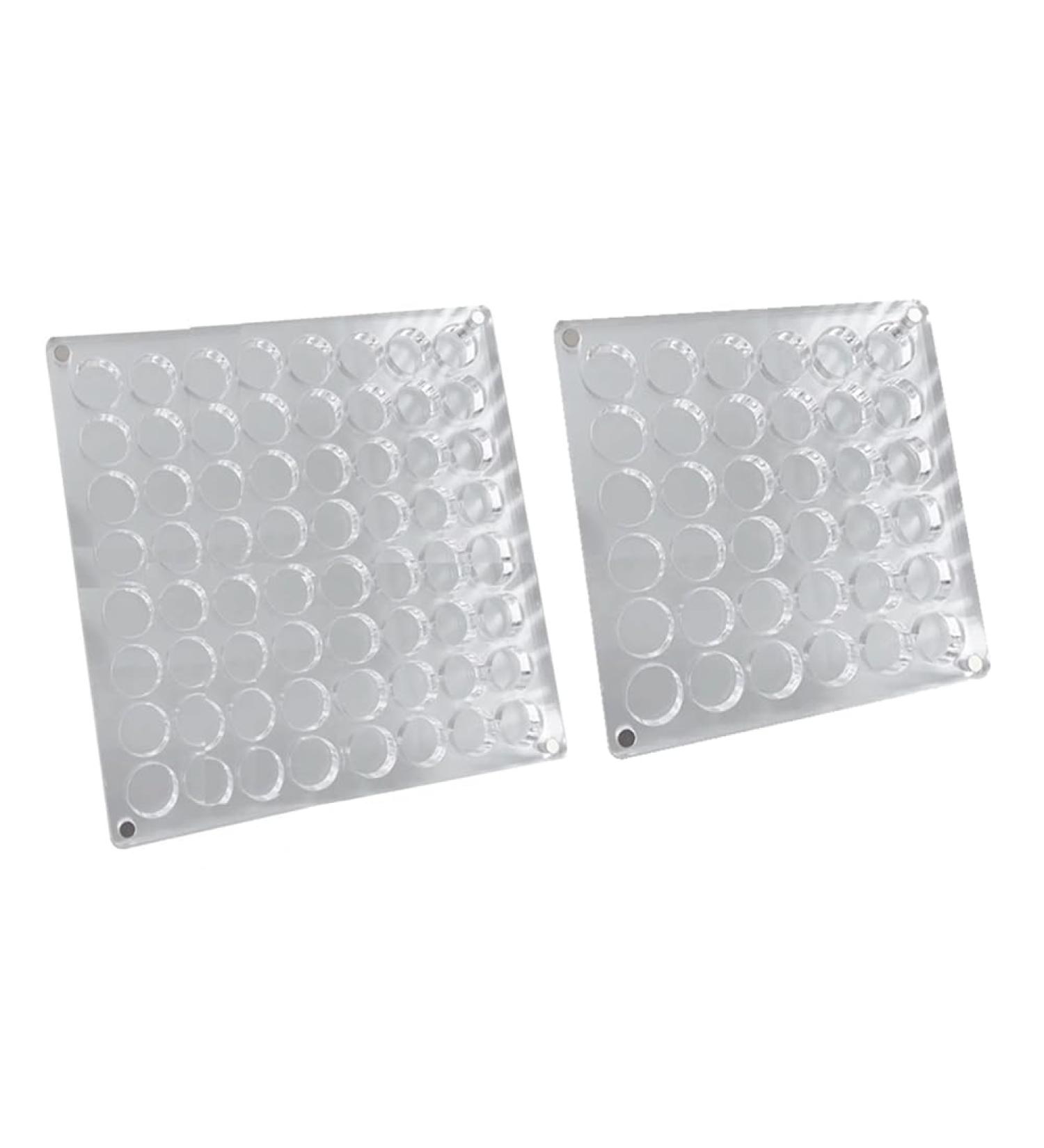 Retasica 36/64grids Nail Art Rhinestones Storage Box Grids Nail Charms Jewelry Decoration Box Acrylic (Round) 2Piece - Buy Online on GoSupps.com