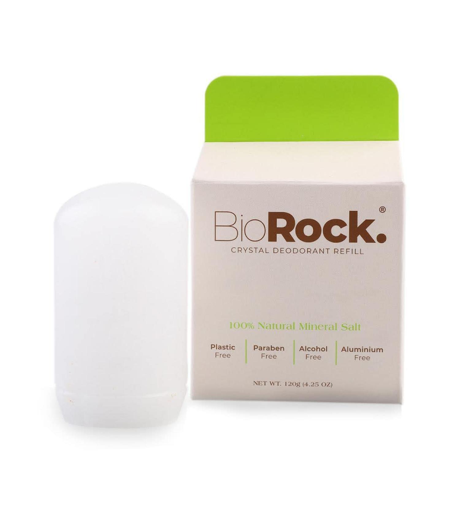 Buy Eco-Friendly Crystal Natural Deodorant Refill - Unscented Plastic & Aluminum Free Zero Waste Salt Stick for Men & Women - 4.25 oz - Buy Online on GoSupps.com