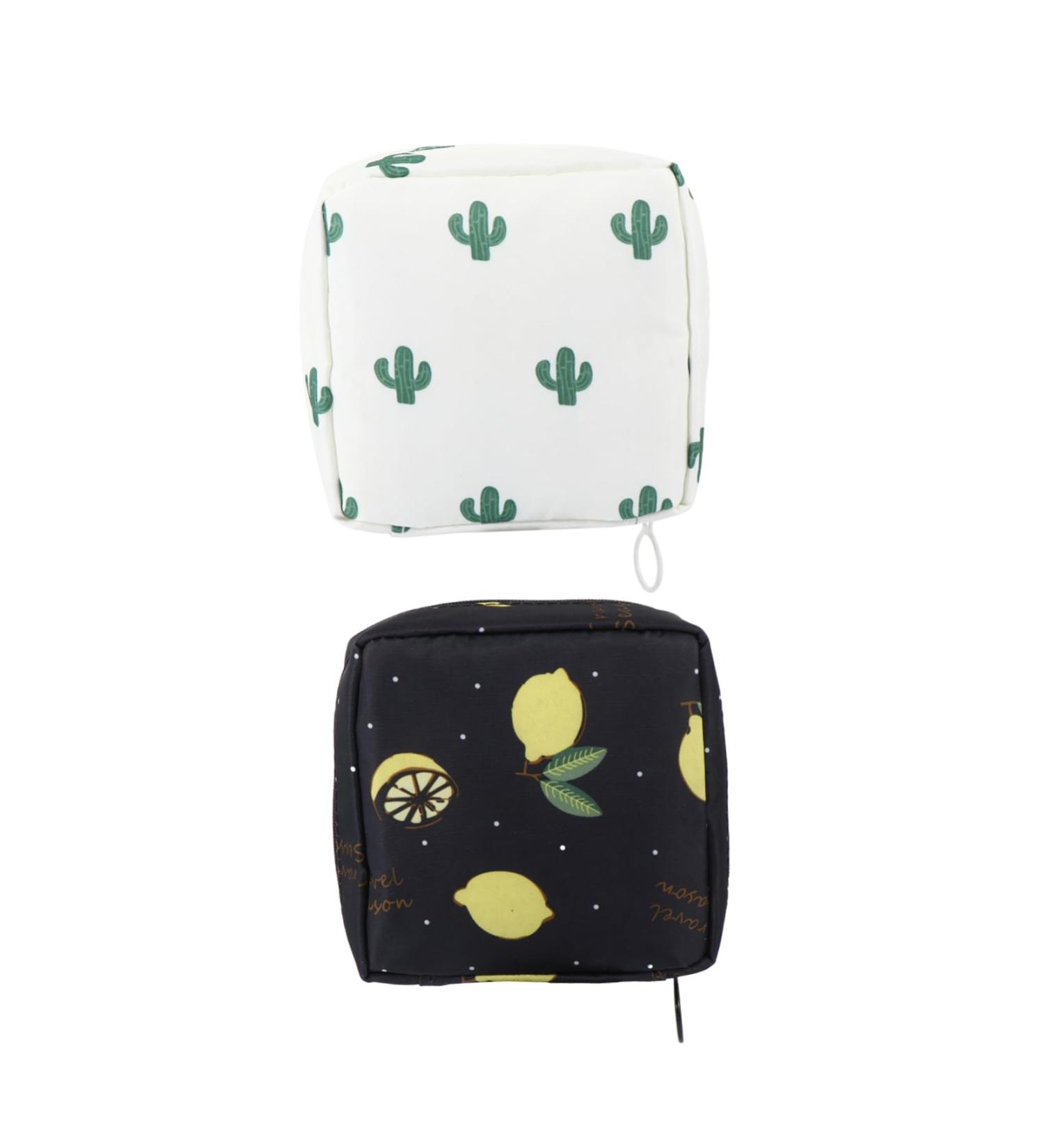Healeved Period Bags 2pcs - Portable Menstruation Bags for Pads and Cosmetics - Teen Girl Wallet - Cute Mini Lipstick Holder - Buy Online on GoSupps.com
