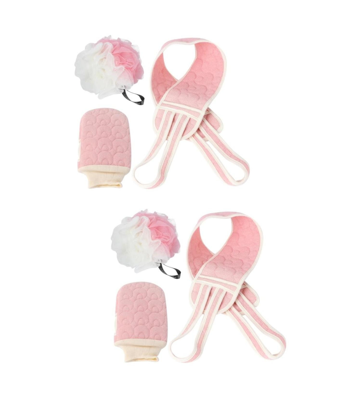 minkissy 2 Sets Bath Towel Loofah Suit Back Scrubber for Shower Loofah Back Strap Exfoliating Back Scrubber Back Strip for Shower Body for Men Towel for Shower Brush Sponge - Buy Online on GoSupps.com