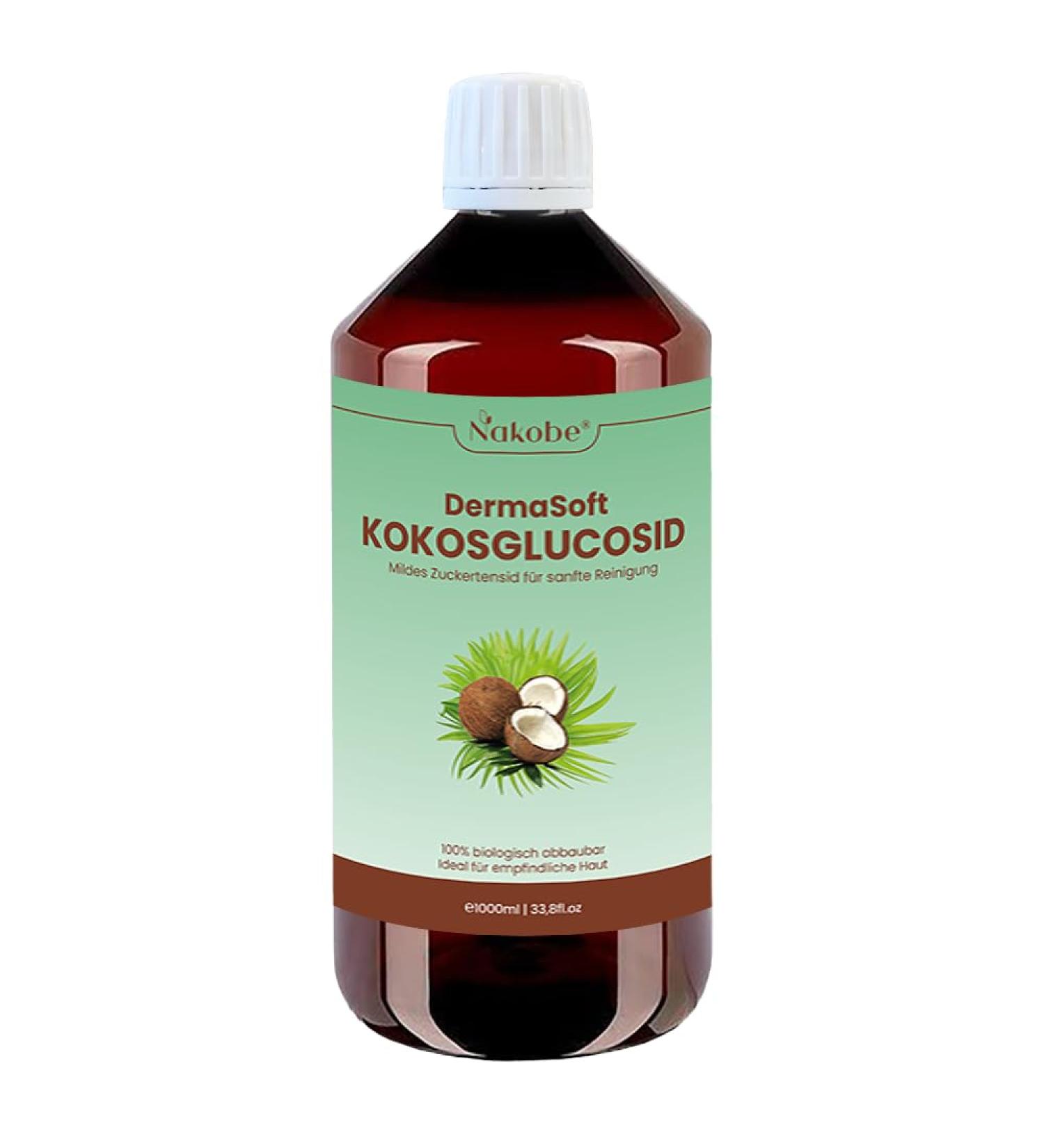 Natural Coconut Glucoside 1 Litre - Sweet Sugar Surfactant for Gentle Cleaning Cosmetics and DIY Care Products - Coco Glucoside - Nakobe - Buy Online on GoSupps.com