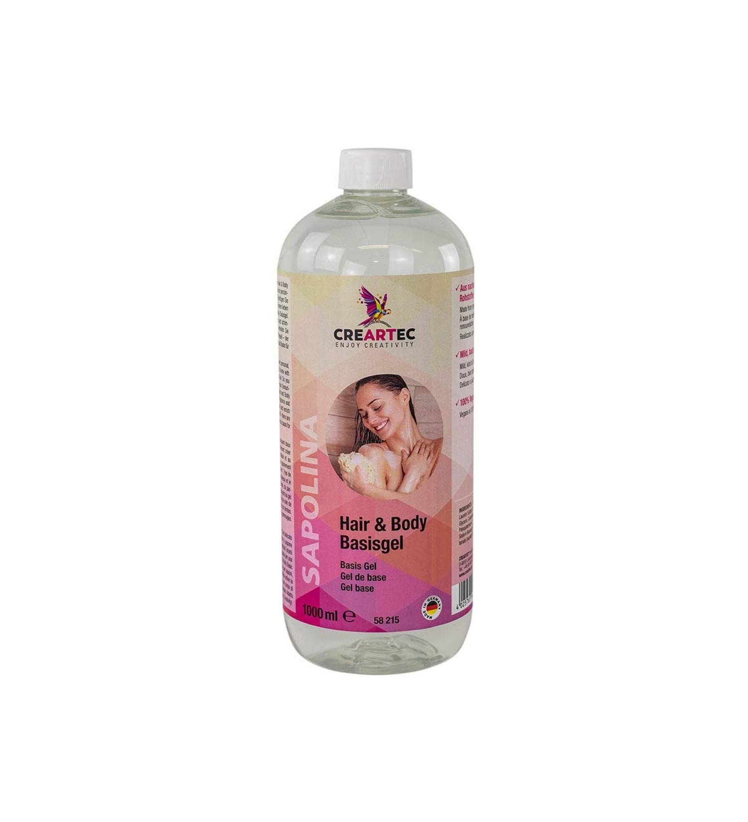 CREARTEC Hair & Body base gel for creating an individual shower experience 1000 ml Made in Germany