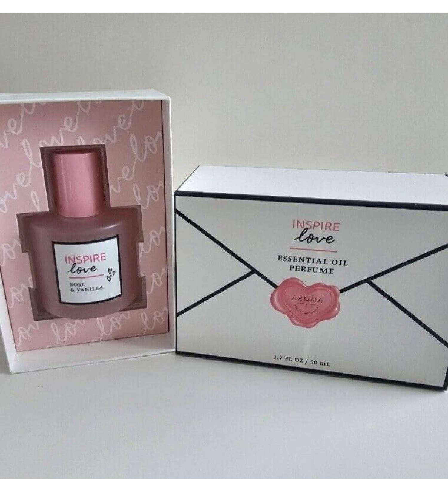 Aroma Rose Vanilla Essential Oil Perfume 1.7oz Inspire Love Eau de Parfum Spray bath & body fragrance 1.7 oz
